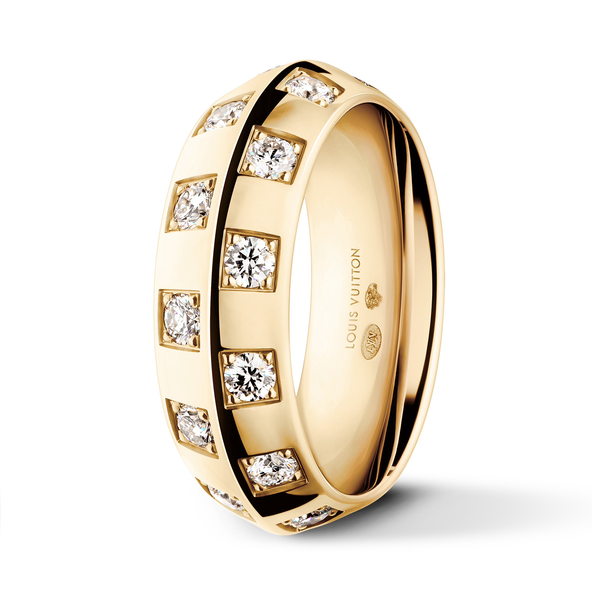 LE DAMIER DE LOUIS VUITTON 18K gold diamond ring - 3