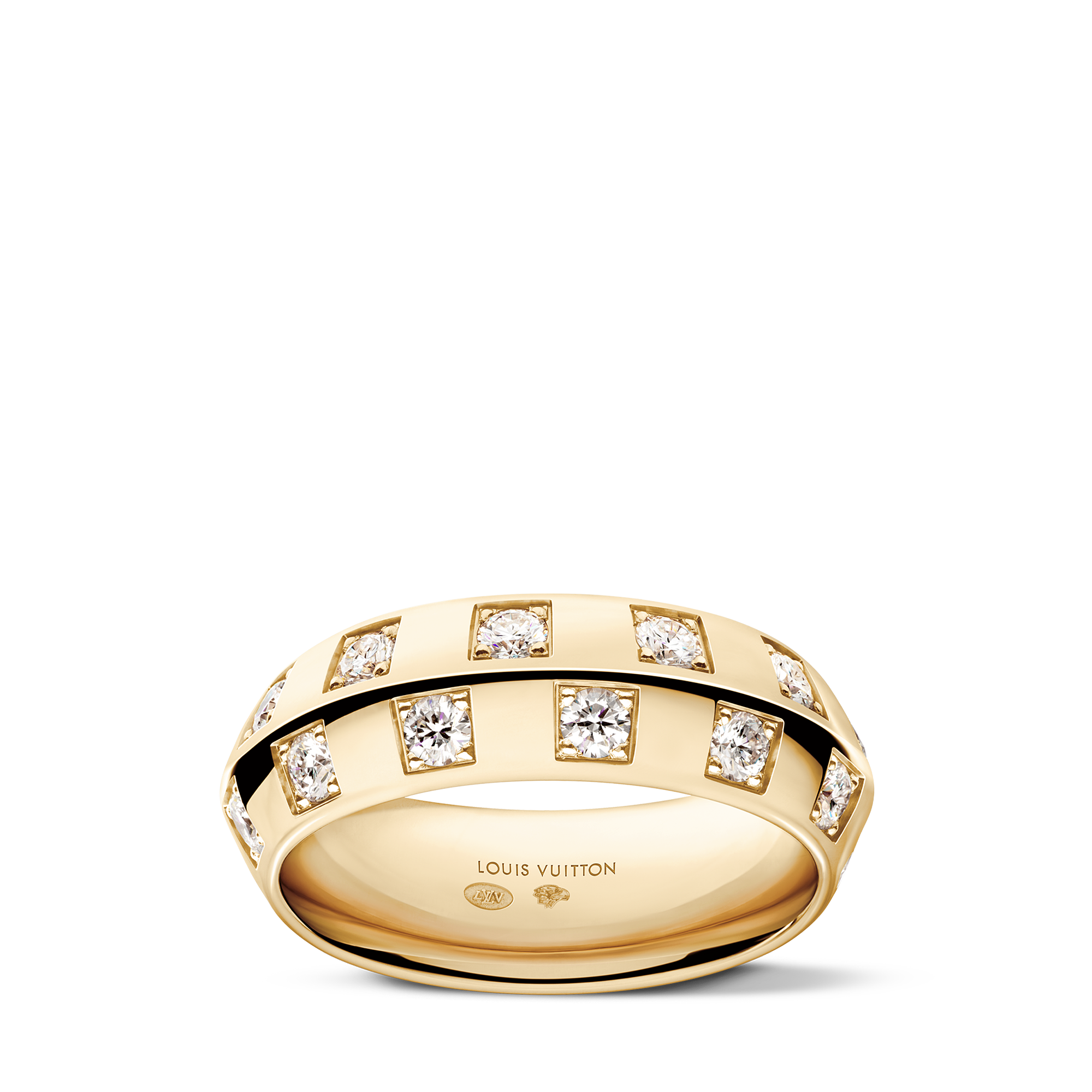 LE DAMIER DE LOUIS VUITTON 18K gold diamond ring - 1