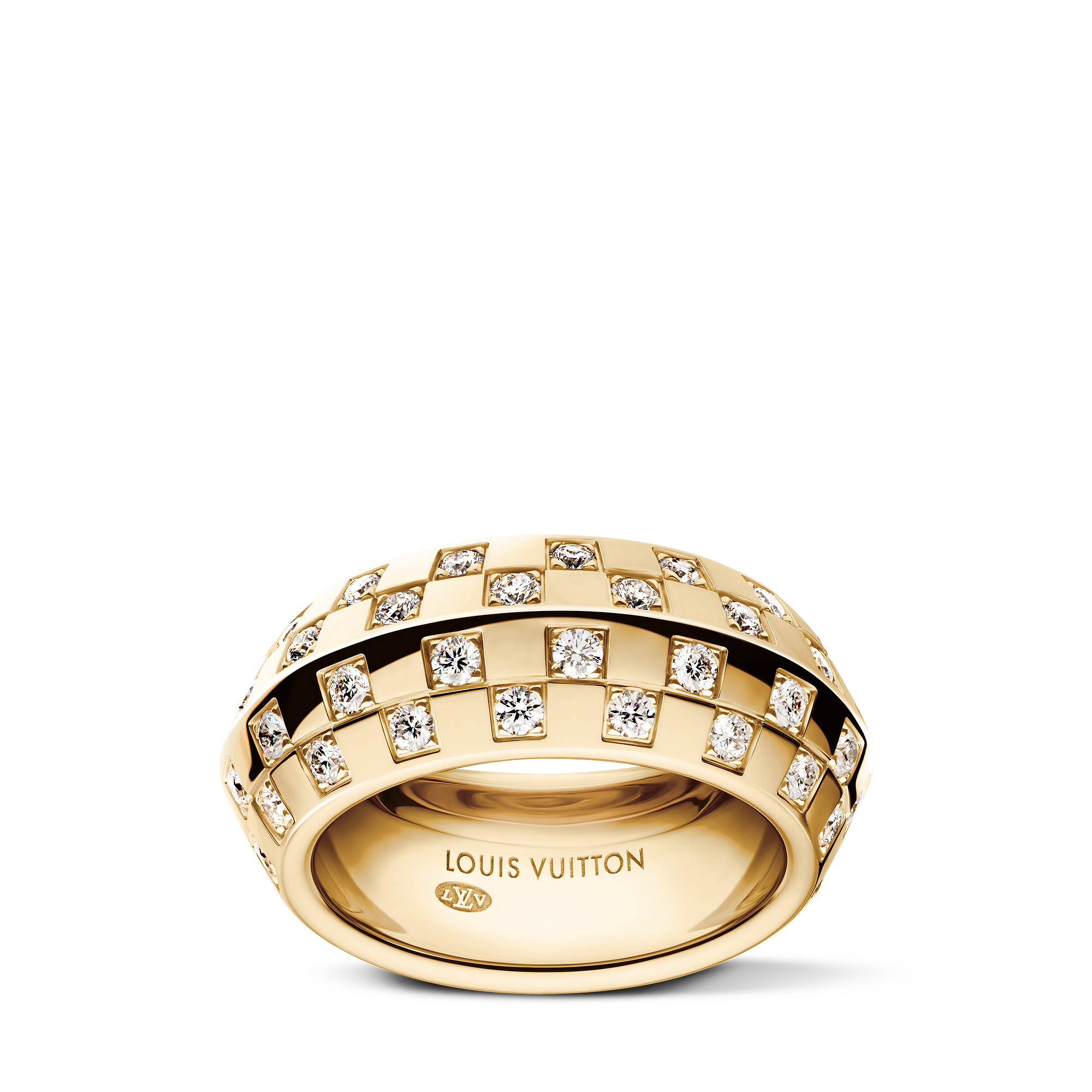 LE DAMIER DE LOUIS VUITTON 18K gold diamond ring - 1