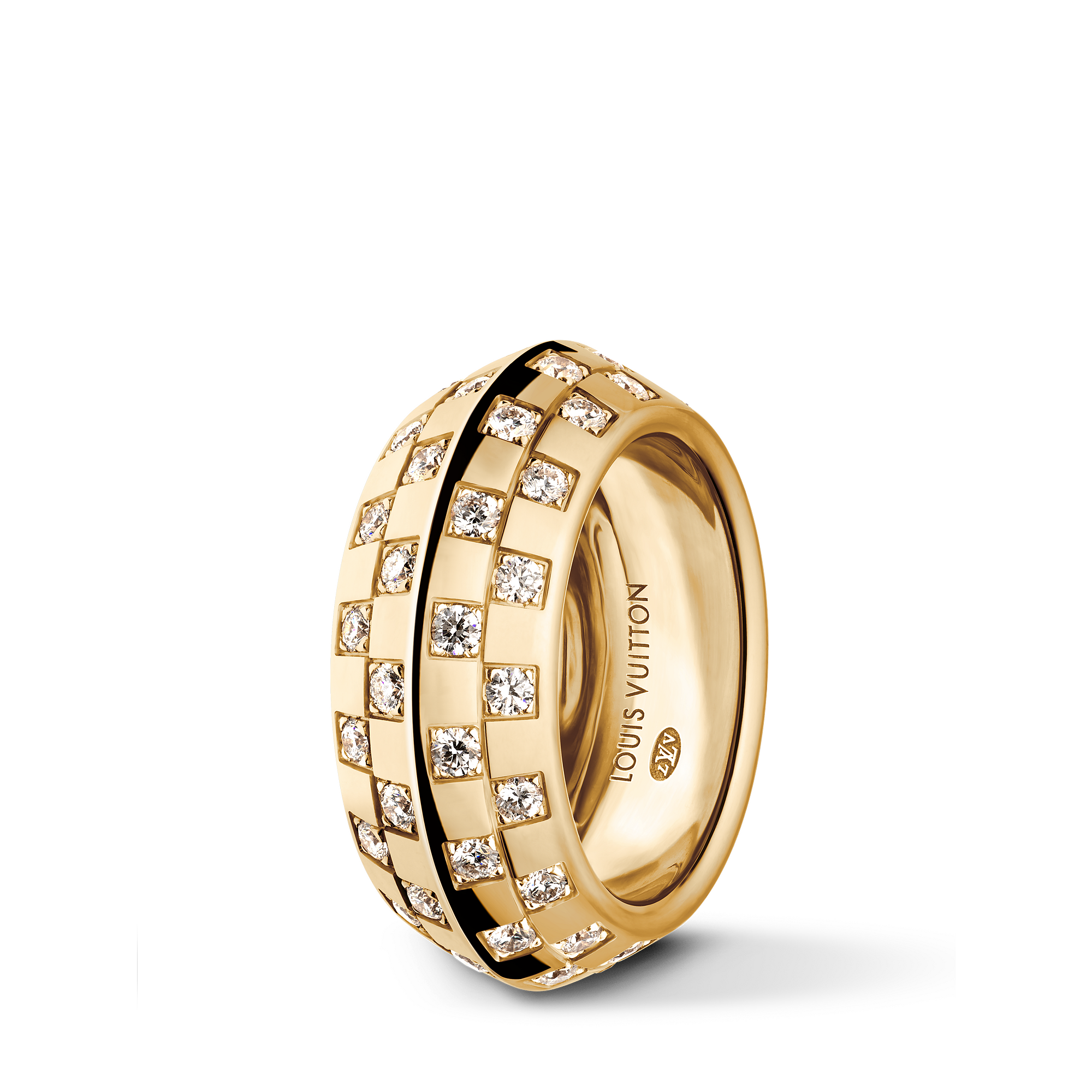 LE DAMIER DE LOUIS VUITTON 18K gold diamond ring - 3