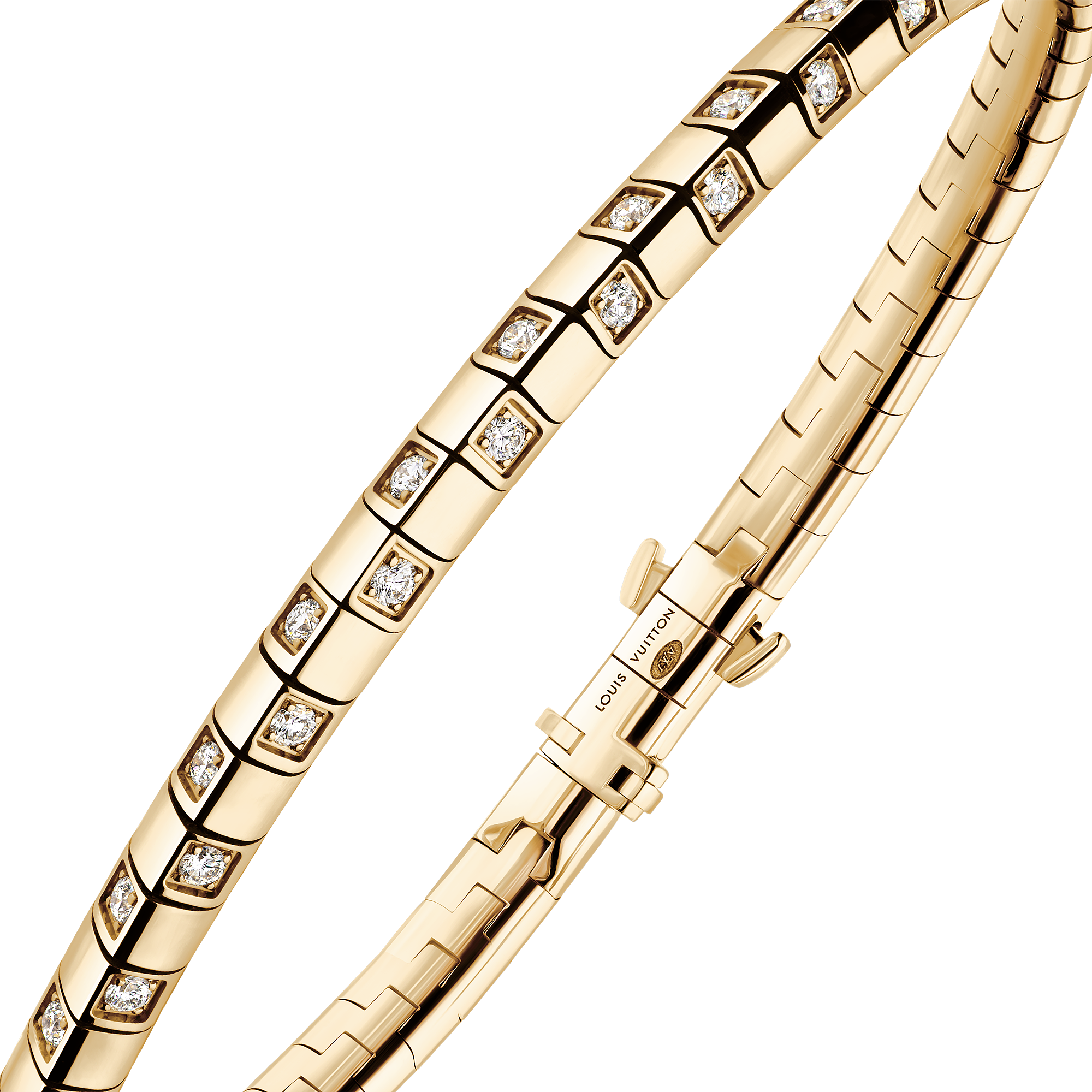 LE DAMIER DE LOUIS VUITTON 18K Gold Diamond Bracelet - 4