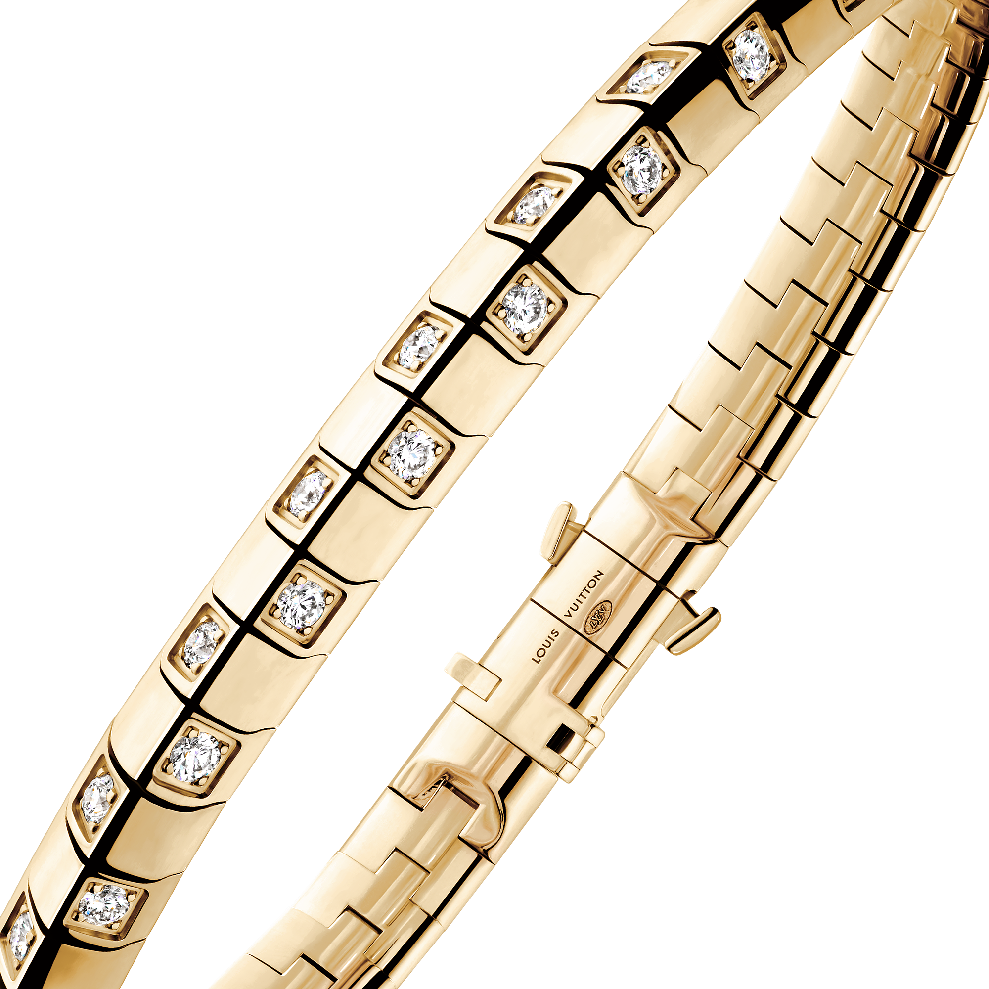 LE DAMIER DE LOUIS VUITTON 18K Gold Diamond Bracelet - 4