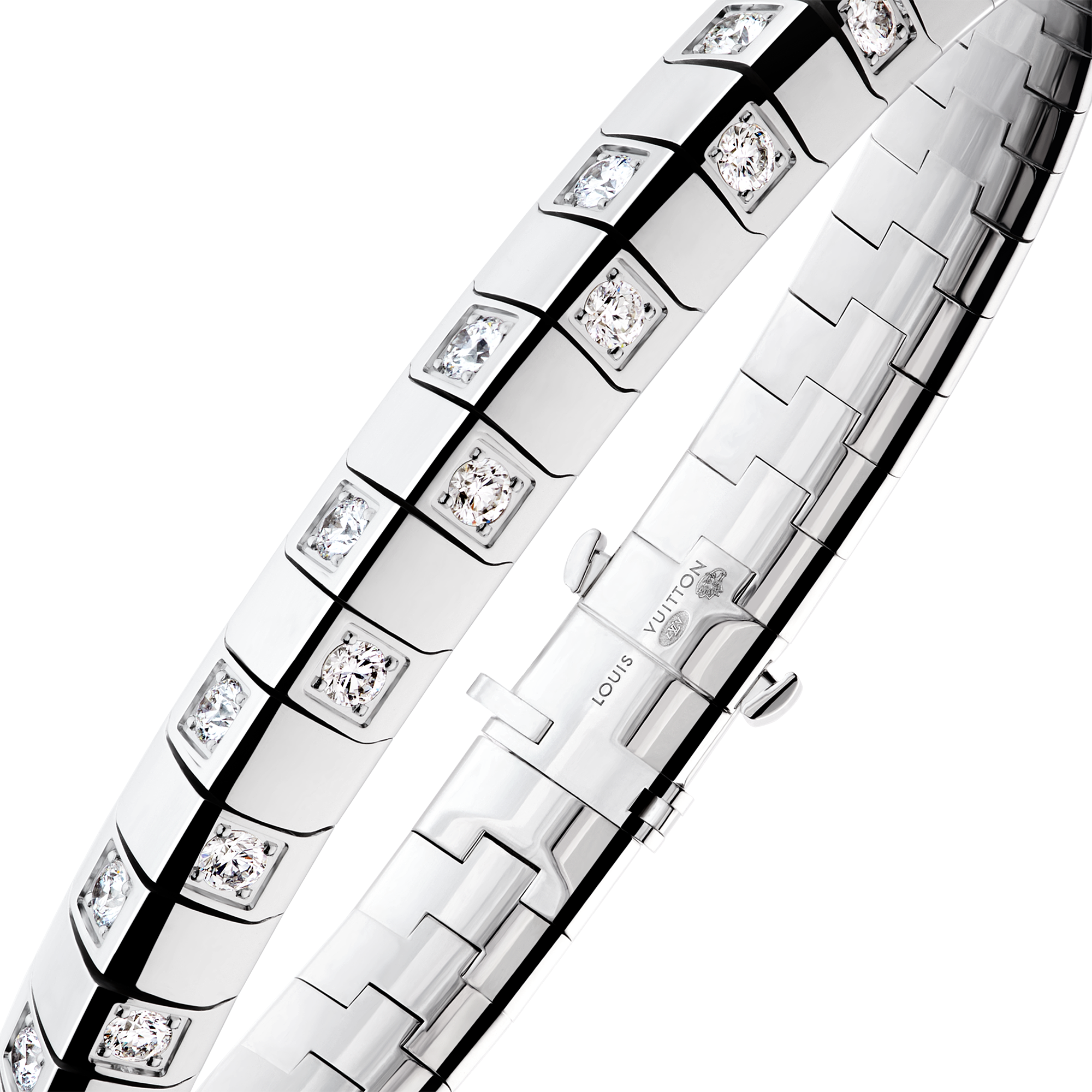 LE DAMIER DE LOUIS VUITTON 18K Gold Diamond Bracelet - 4
