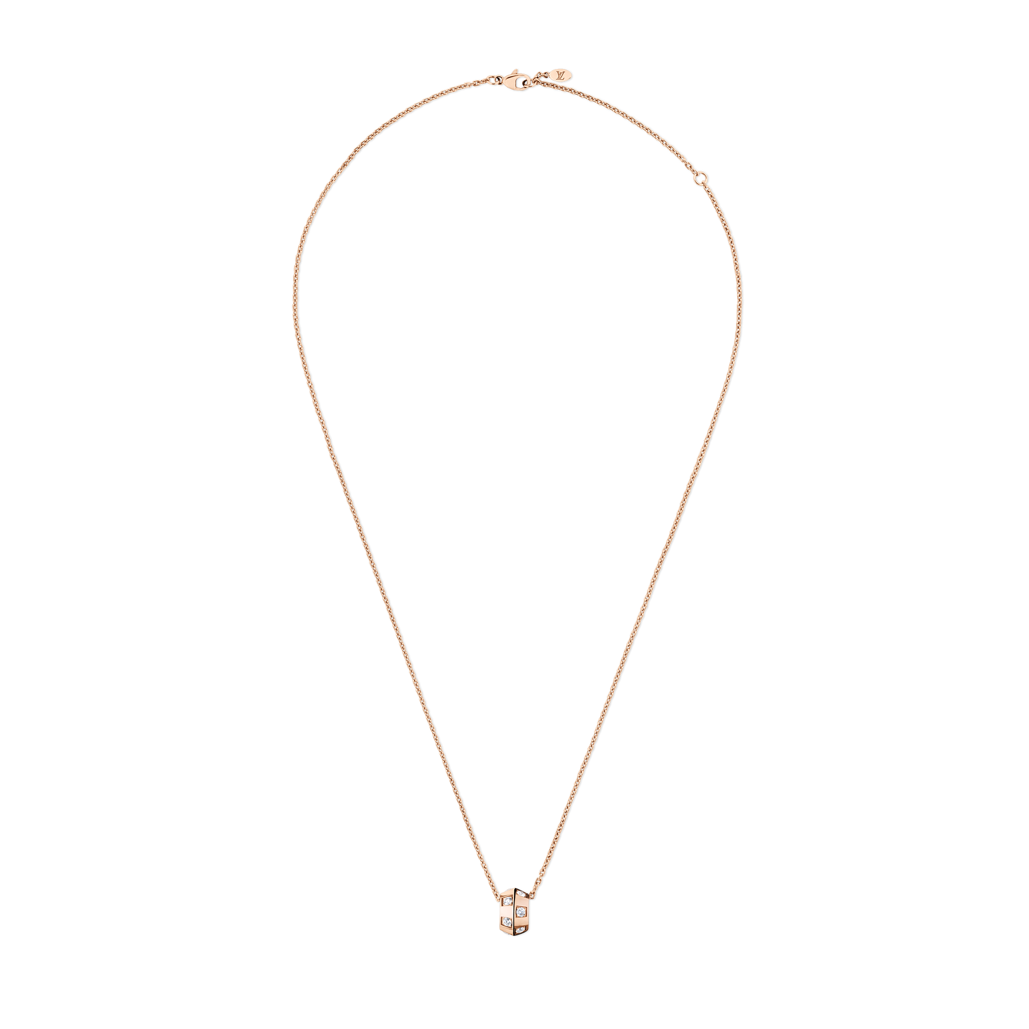 LE DAMIER DE LOUIS VUITTON 18K Gold Diamond Necklace - 4