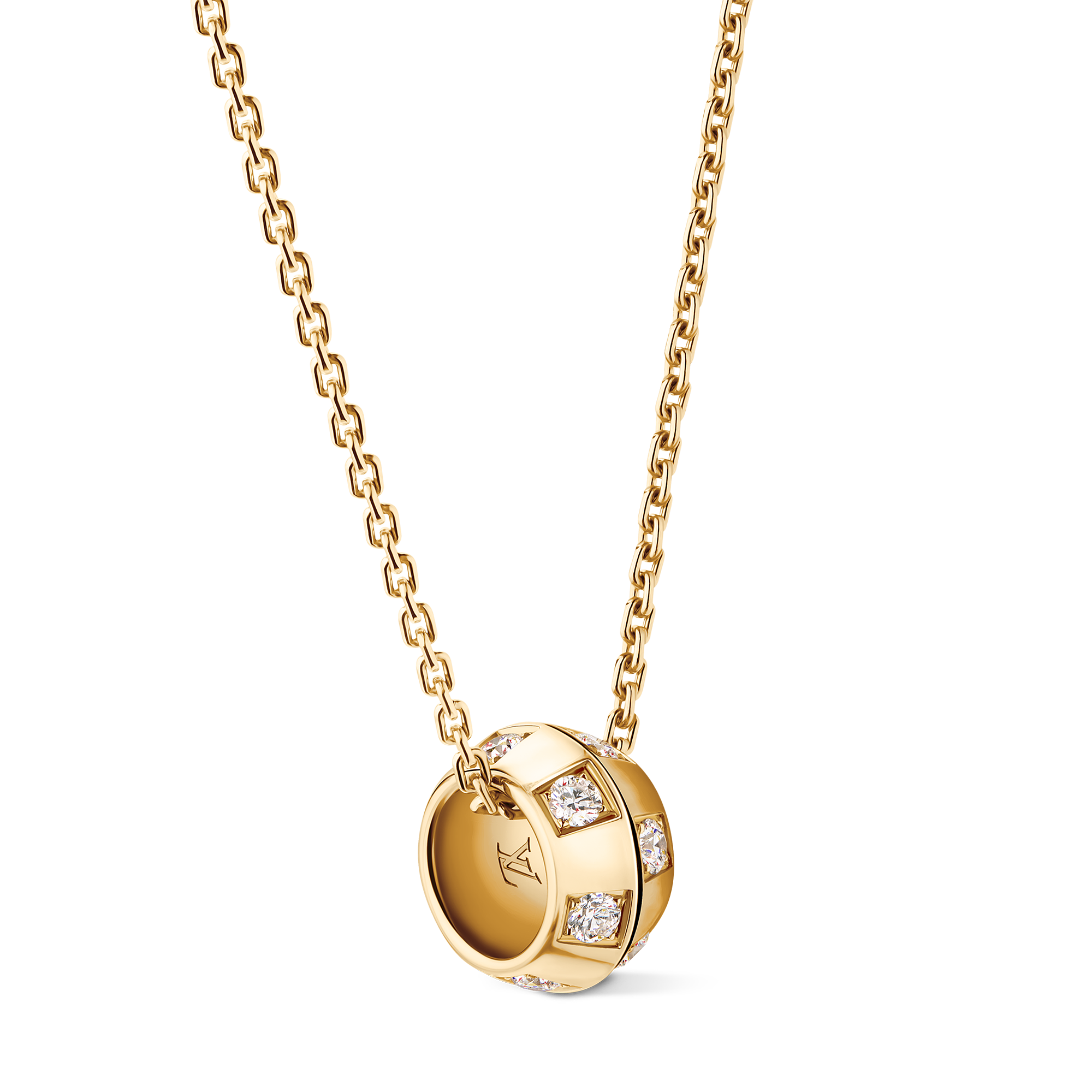 Le Damier de Louis Vuitton Pendant, Yellow Gold and Diamonds - 3