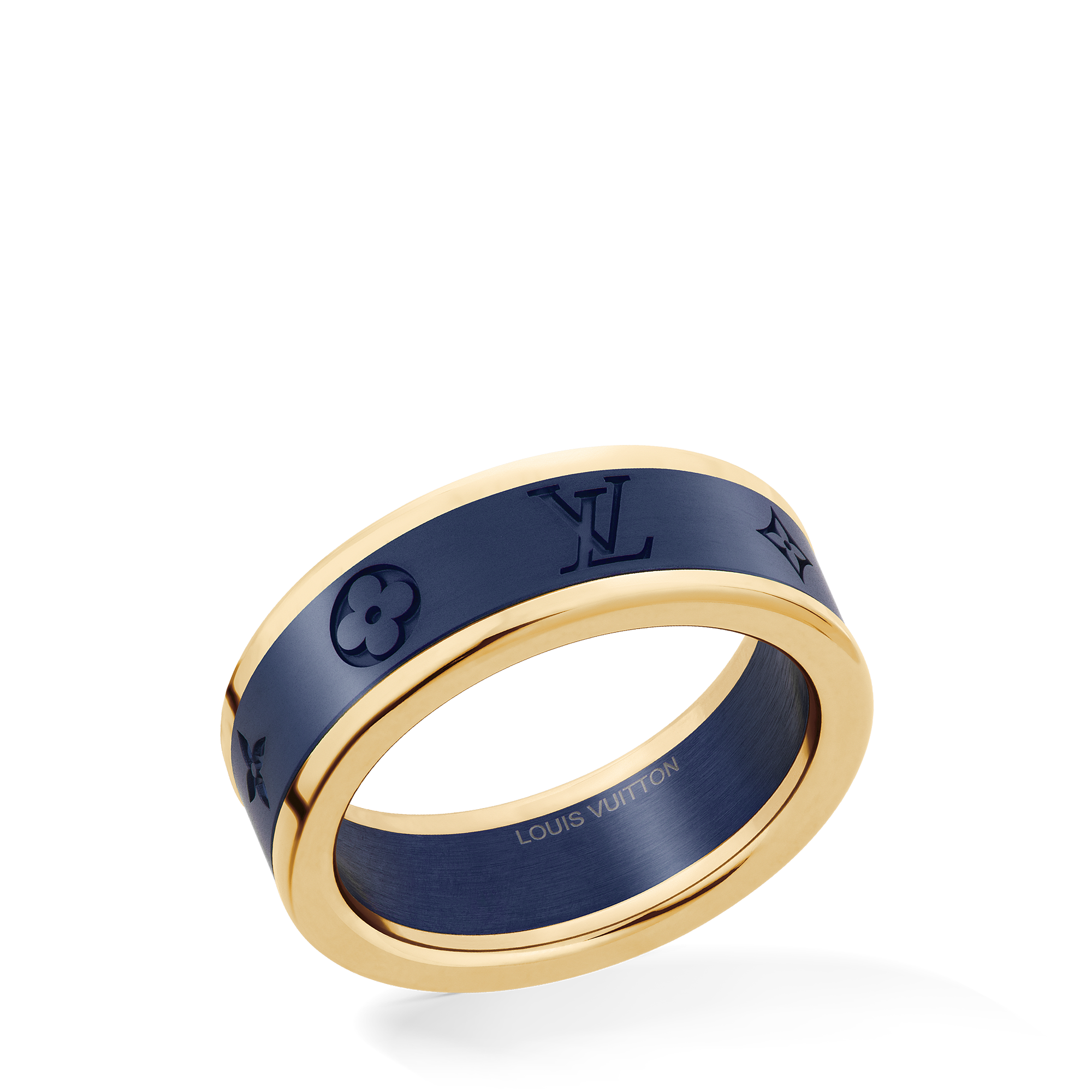 LES GASTON VUITTON 18K Gold Titanium Small Ring - 1
