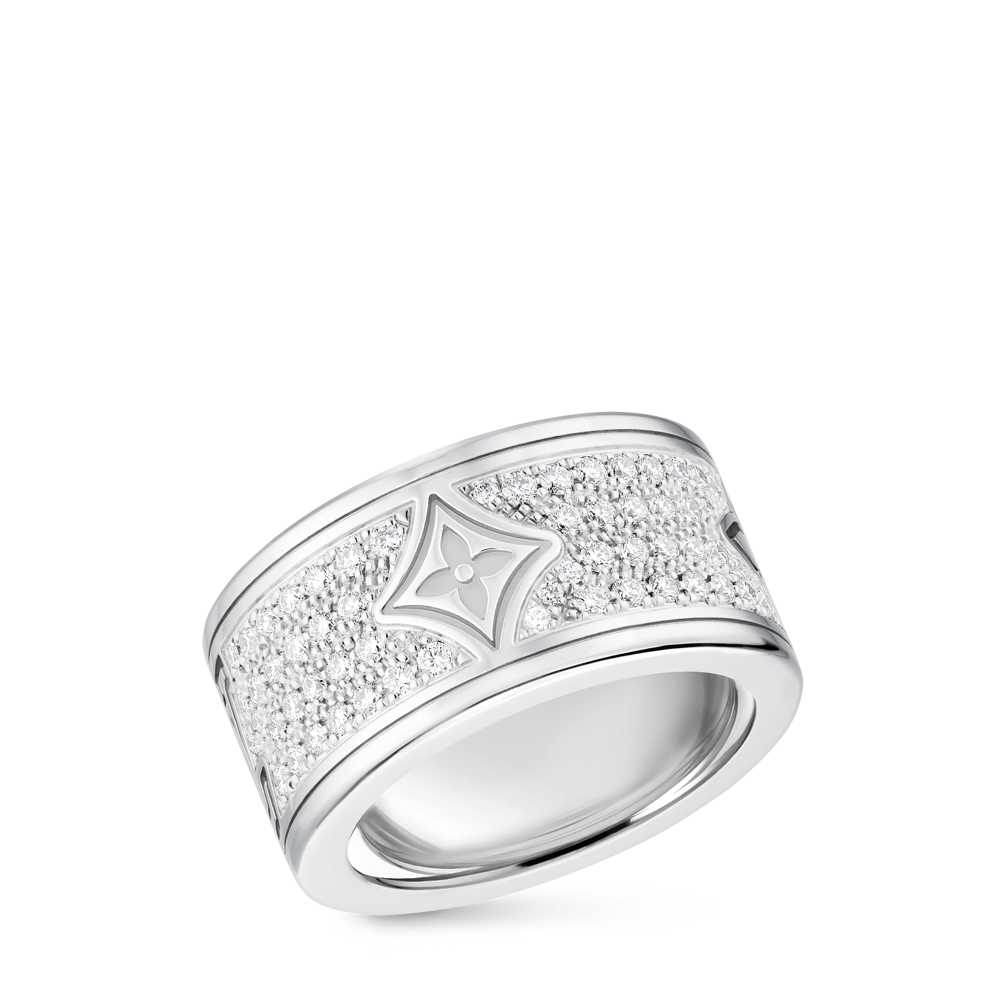 LES GASTONS VUITTON 18K Gold Diamond Large Ring - 5