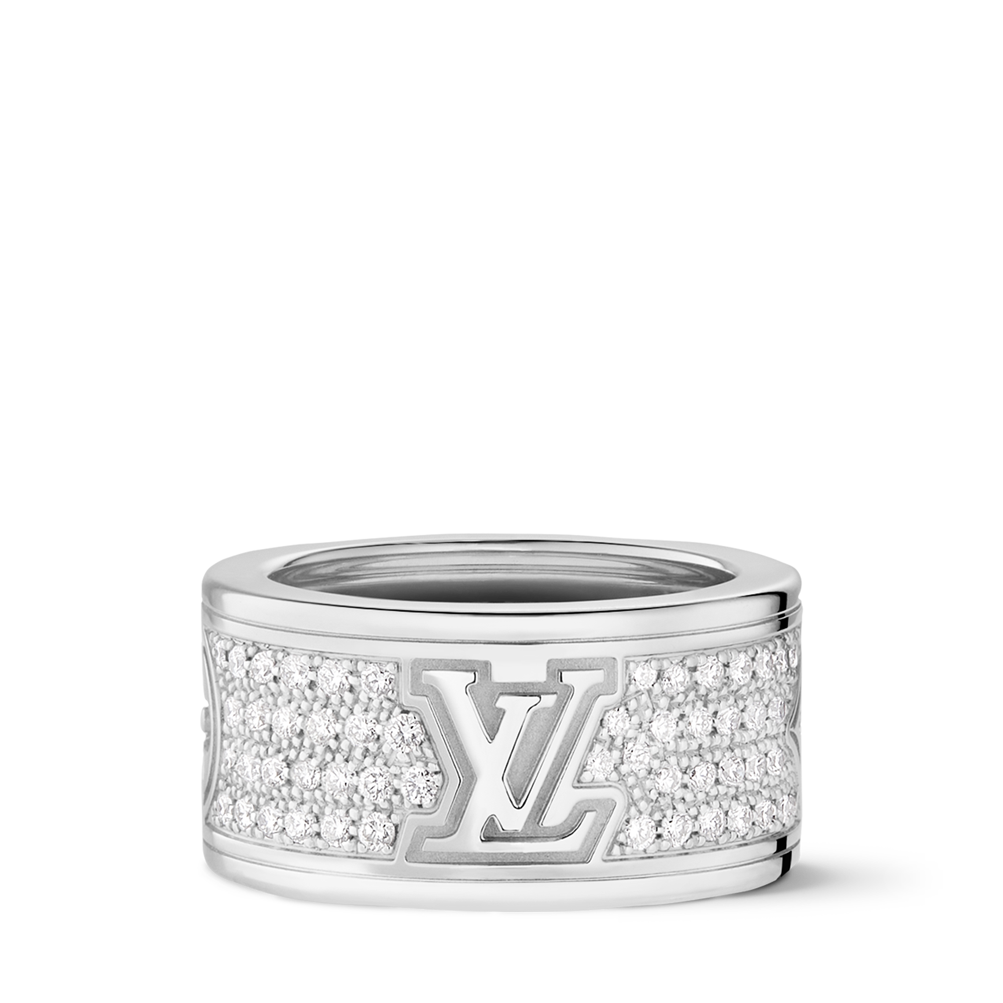 LES GASTONS VUITTON 18K Gold Diamond Large Ring - 1
