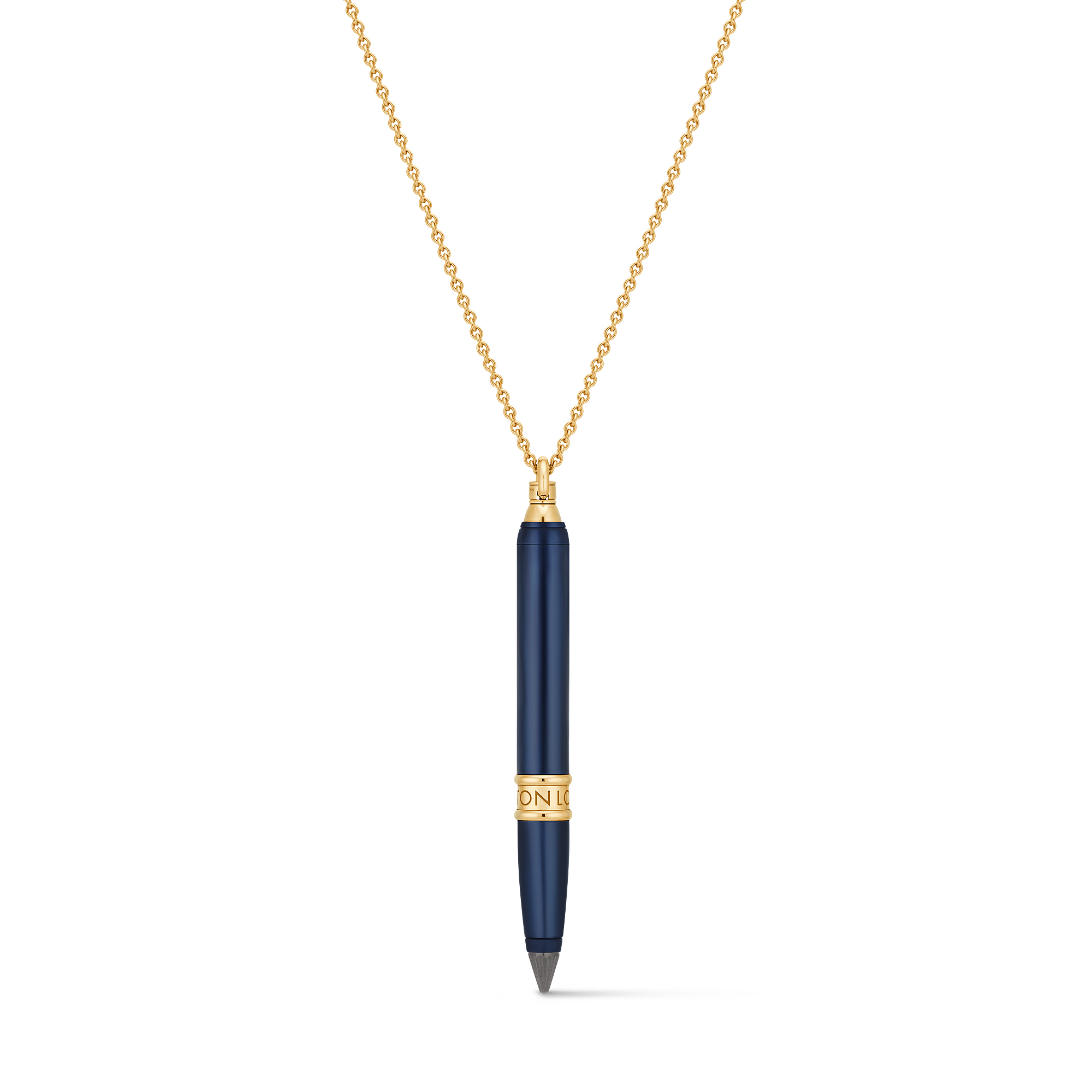 LES GASTONS VUITTON DESIGNER 18K Gold Titanium Necklace - 5