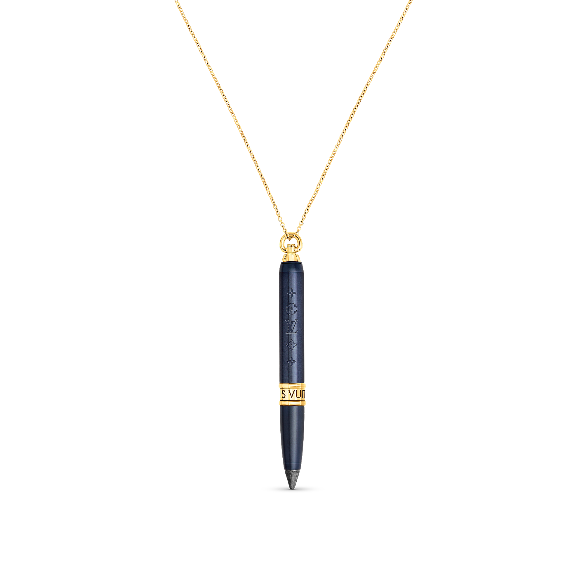 LES GASTONS VUITTON DESIGNER 18K Gold Titanium Necklace - 1