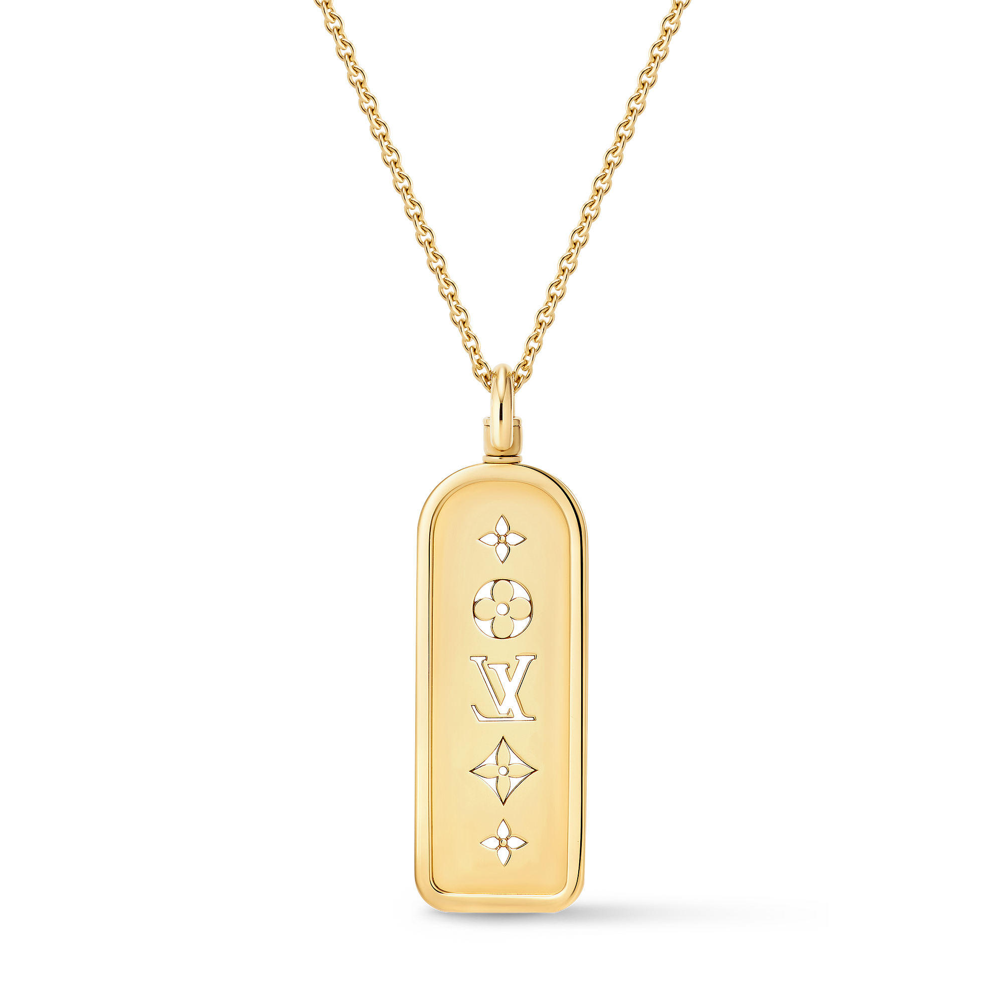 LES GASTONS VUITTON LARGE TAG 18K Gold Necklace - 6
