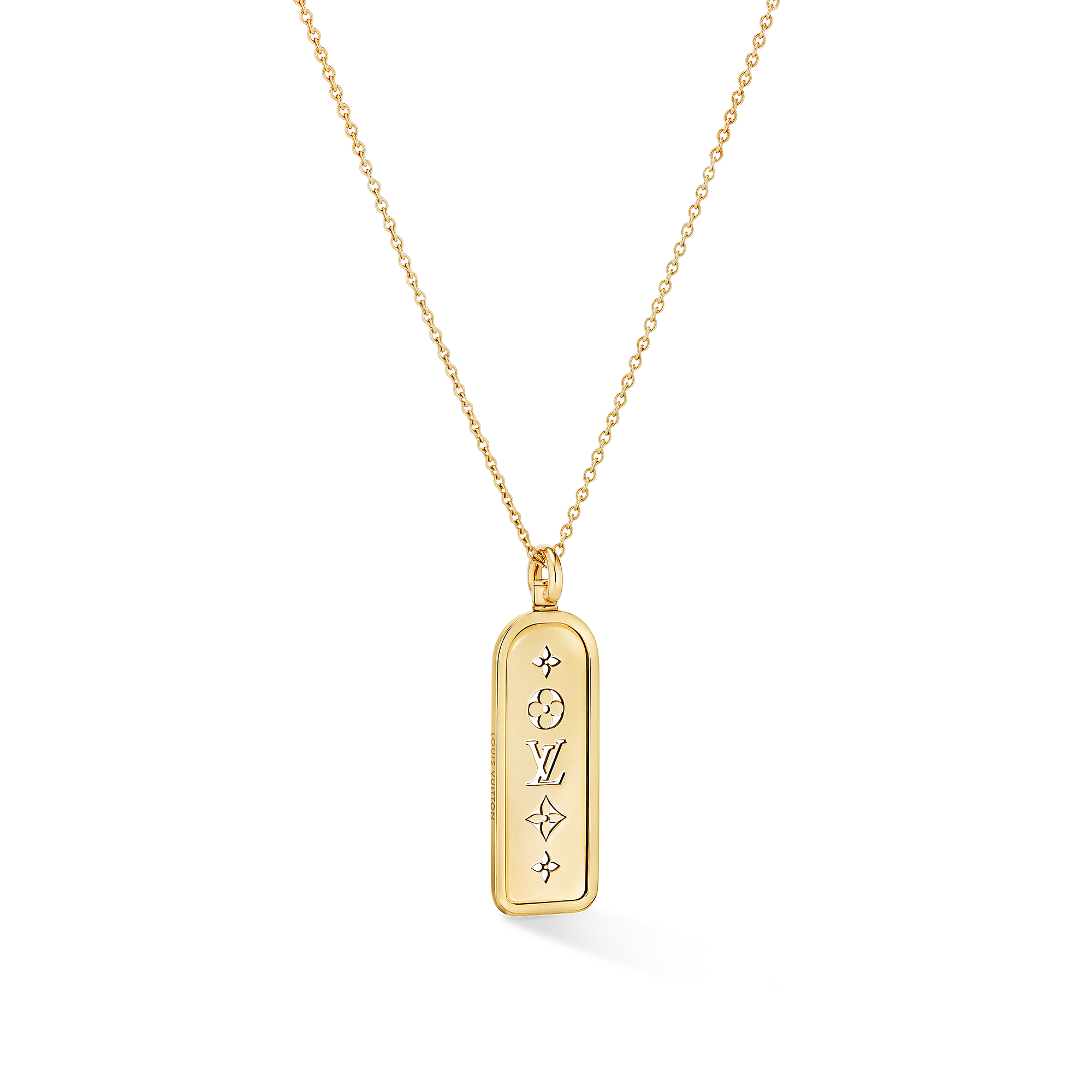 LES GASTONS VUITTON LARGE TAG 18K Gold Necklace - 3