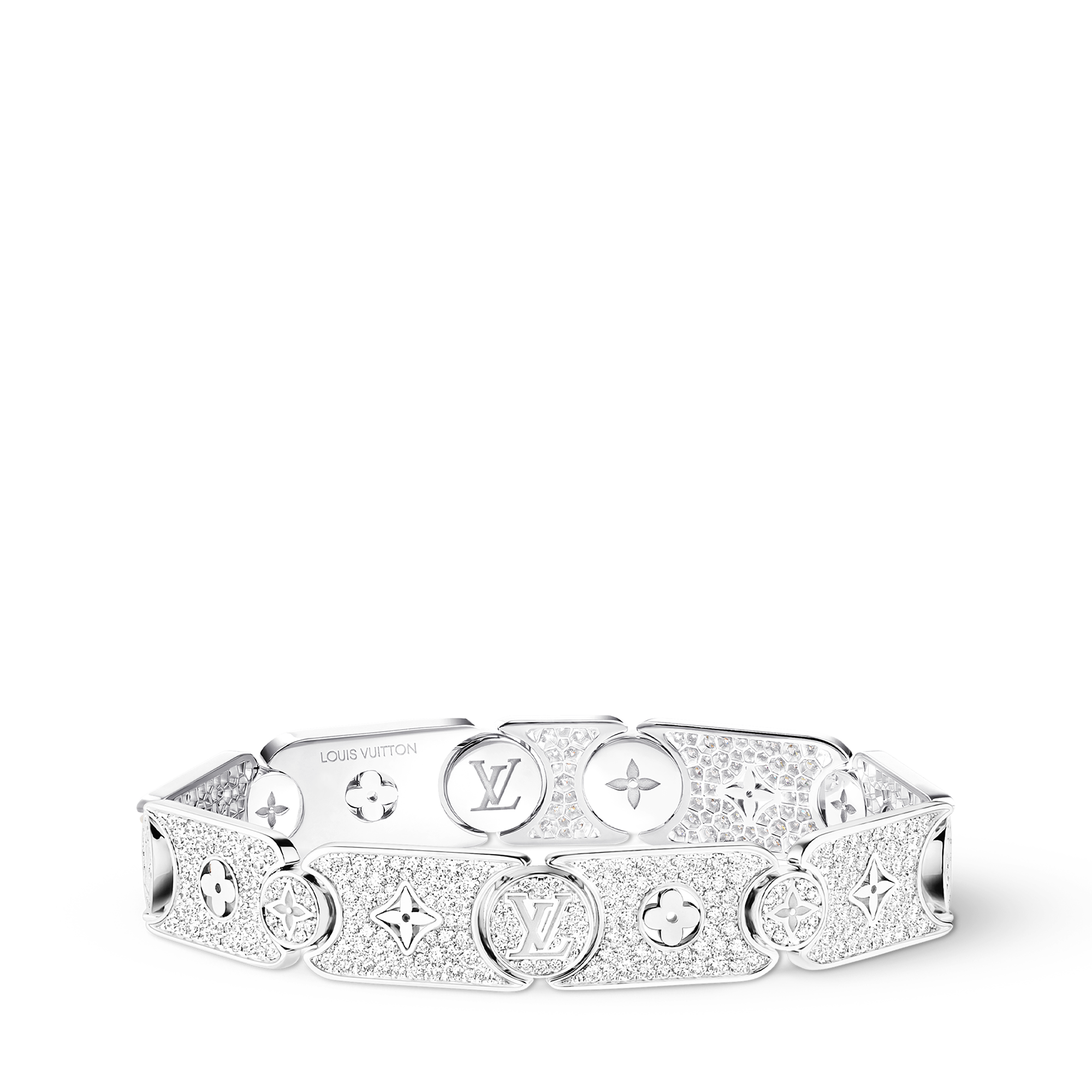 LES GASTONS VUITTON MASTERPIECE GOURMETTE 18K Gold Diamond Bracelet - 1