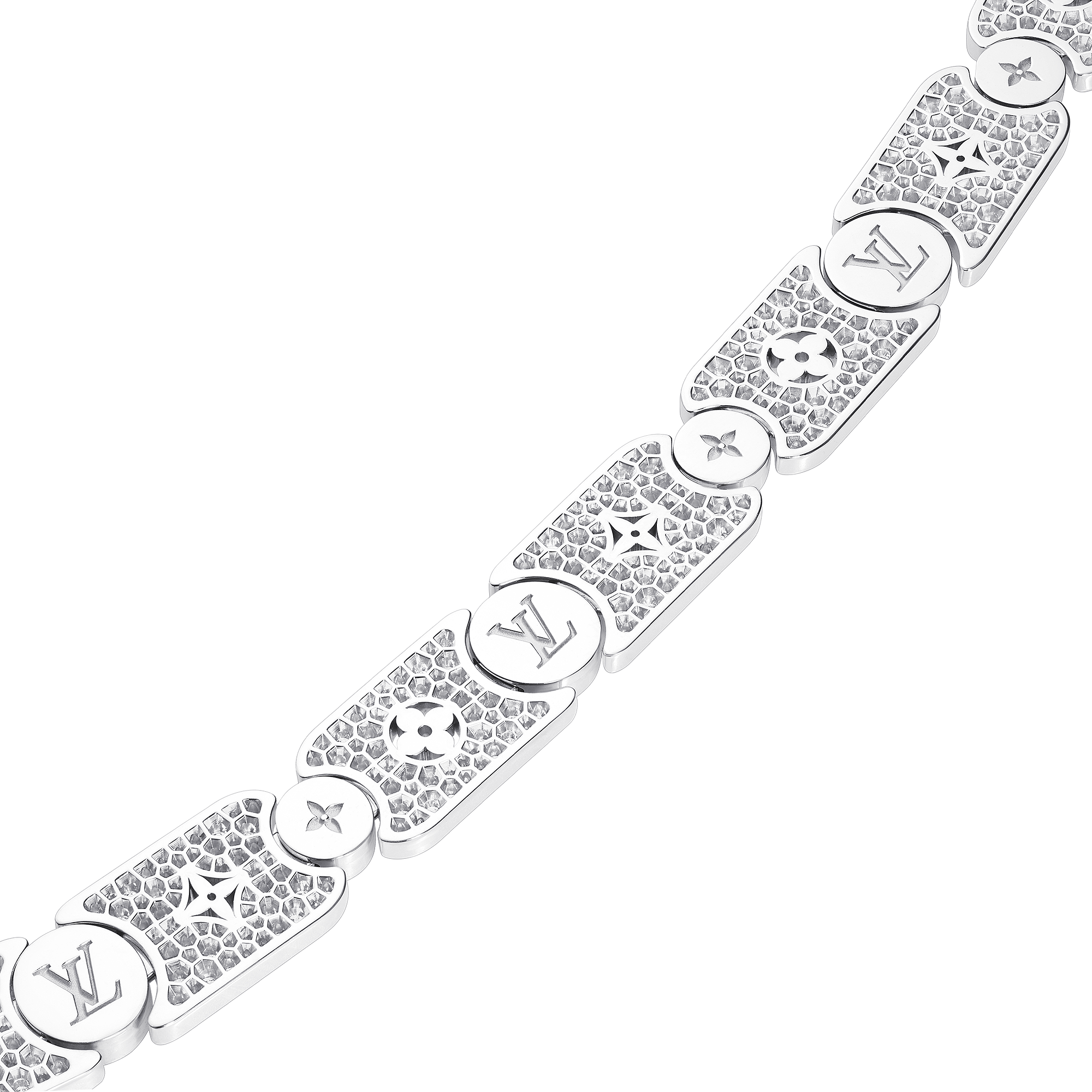 LES GASTONS VUITTON MASTERPIECE GOURMETTE 18K Gold Diamond Necklace - 6