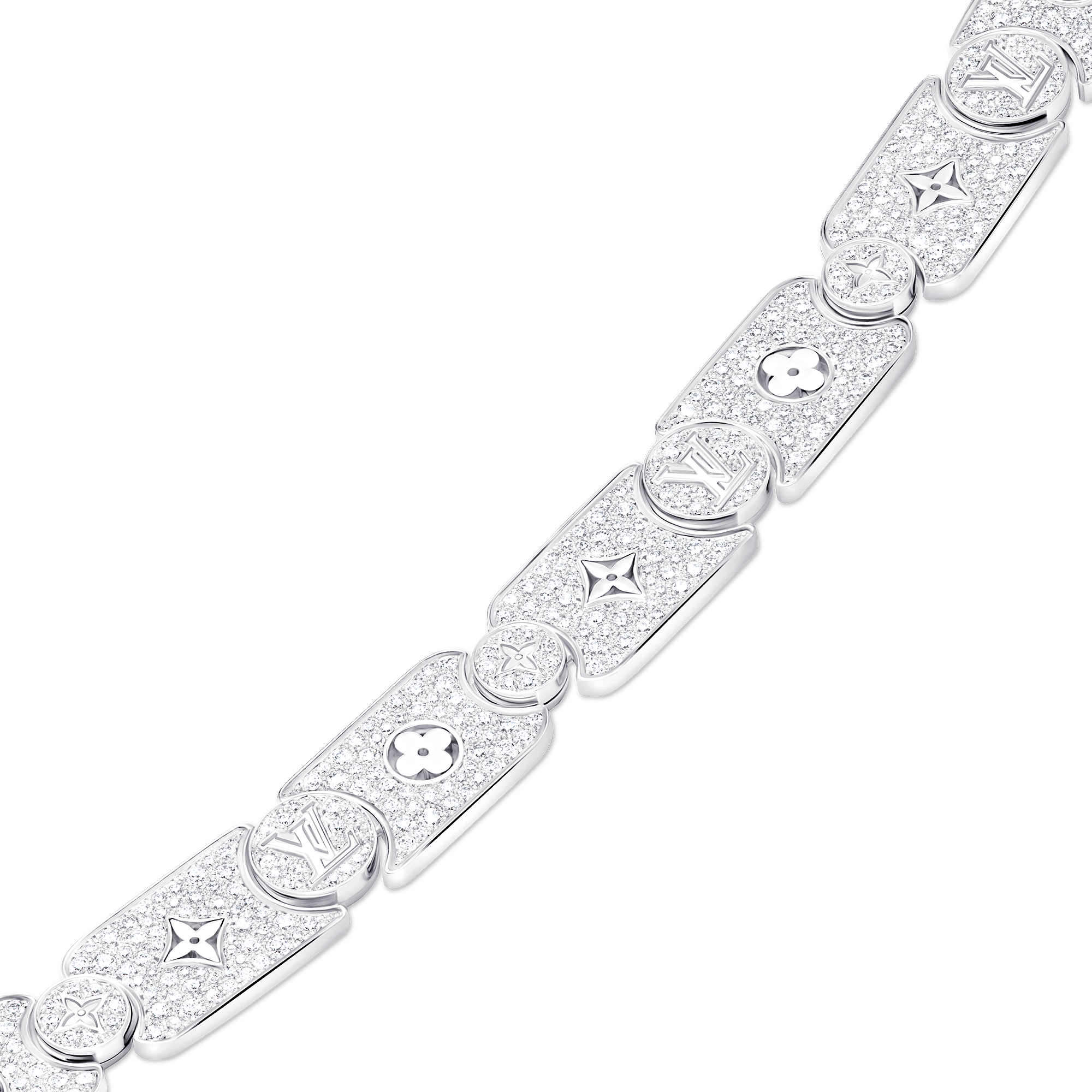 LES GASTONS VUITTON MASTERPIECE GOURMETTE 18K Gold Diamond Necklace - 5