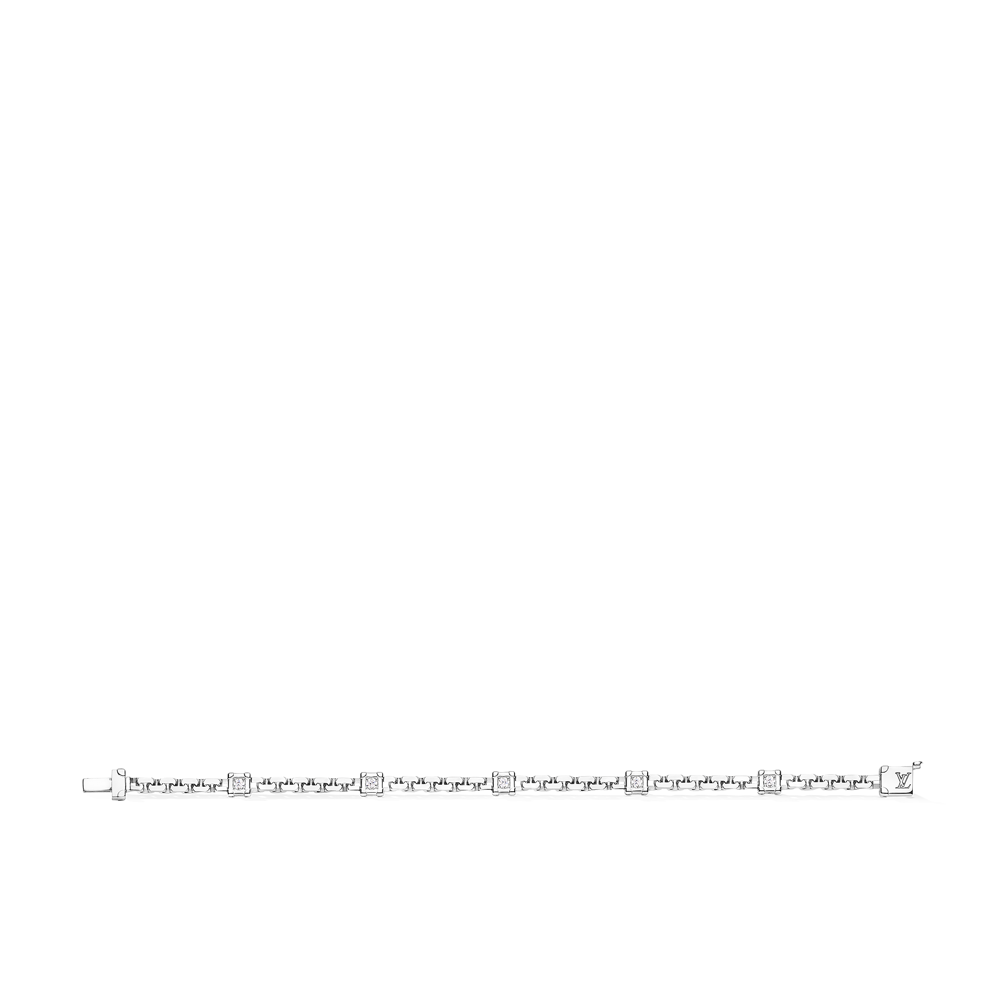 LES GASTONS VUITTON TRUNK 18K Gold Diamond Bracelet - 3