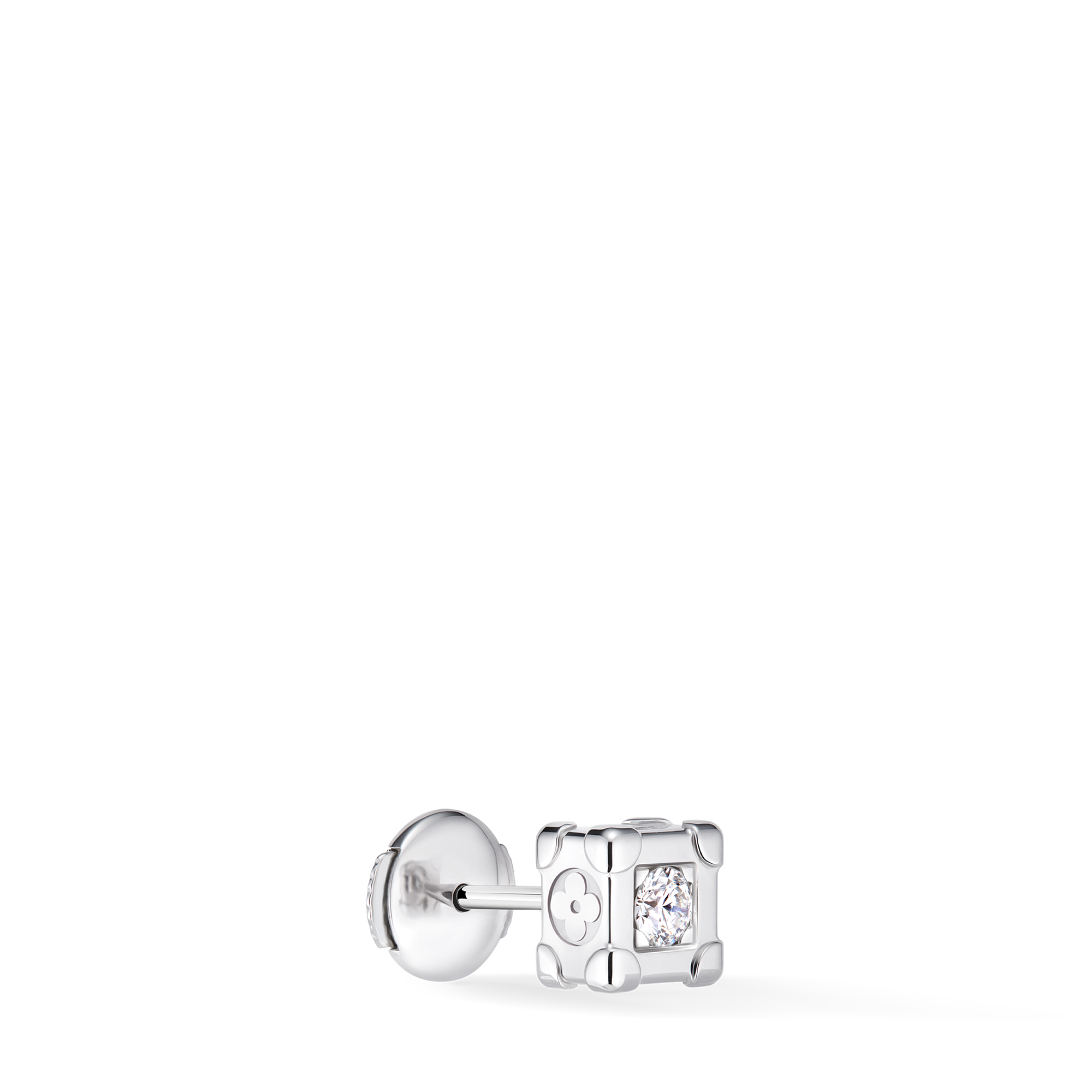 LES GASTONS VUITTON TRUNK 18K Gold Diamond Stud Earrings - 4