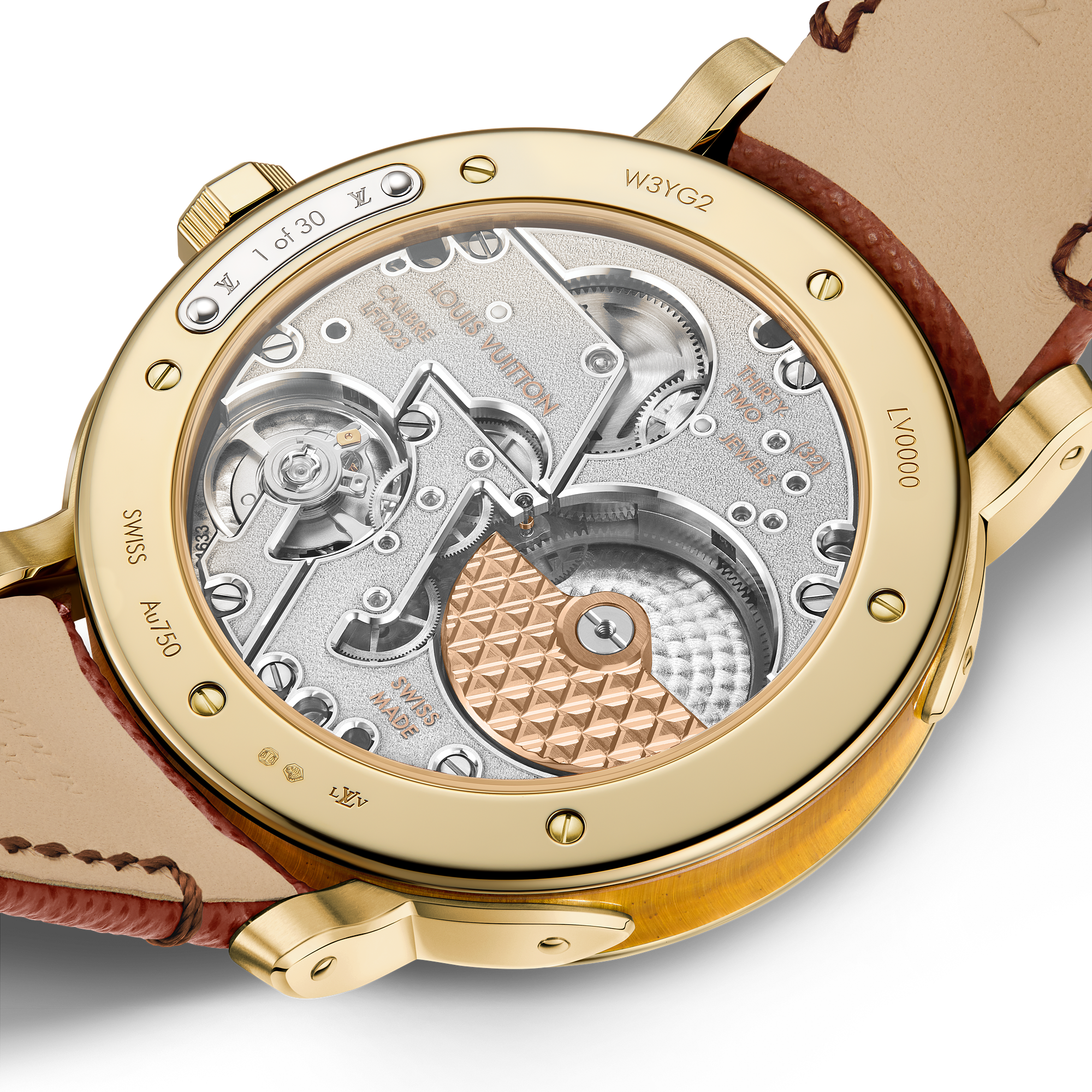 LOUIS VUITTON ESCALE 18K Gold (Yellow) Tiger Eye Automatic Watch, 40 mm - 6