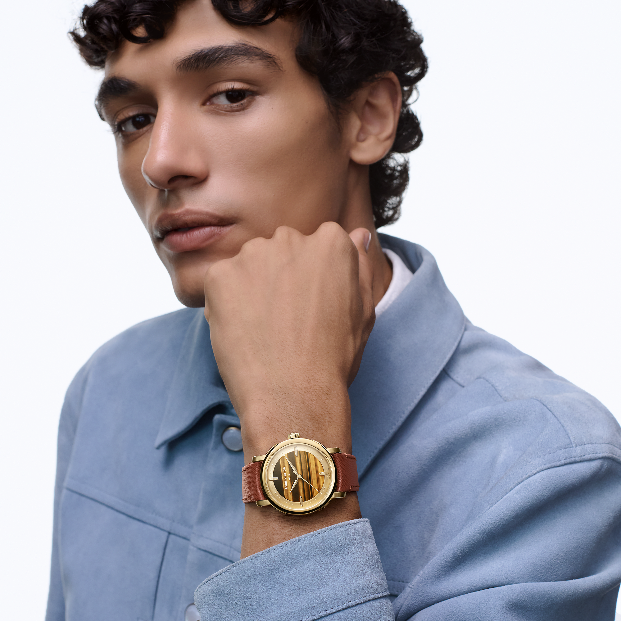 LOUIS VUITTON ESCALE 18K Gold (Yellow) Tiger Eye Automatic Watch, 40 mm - 7