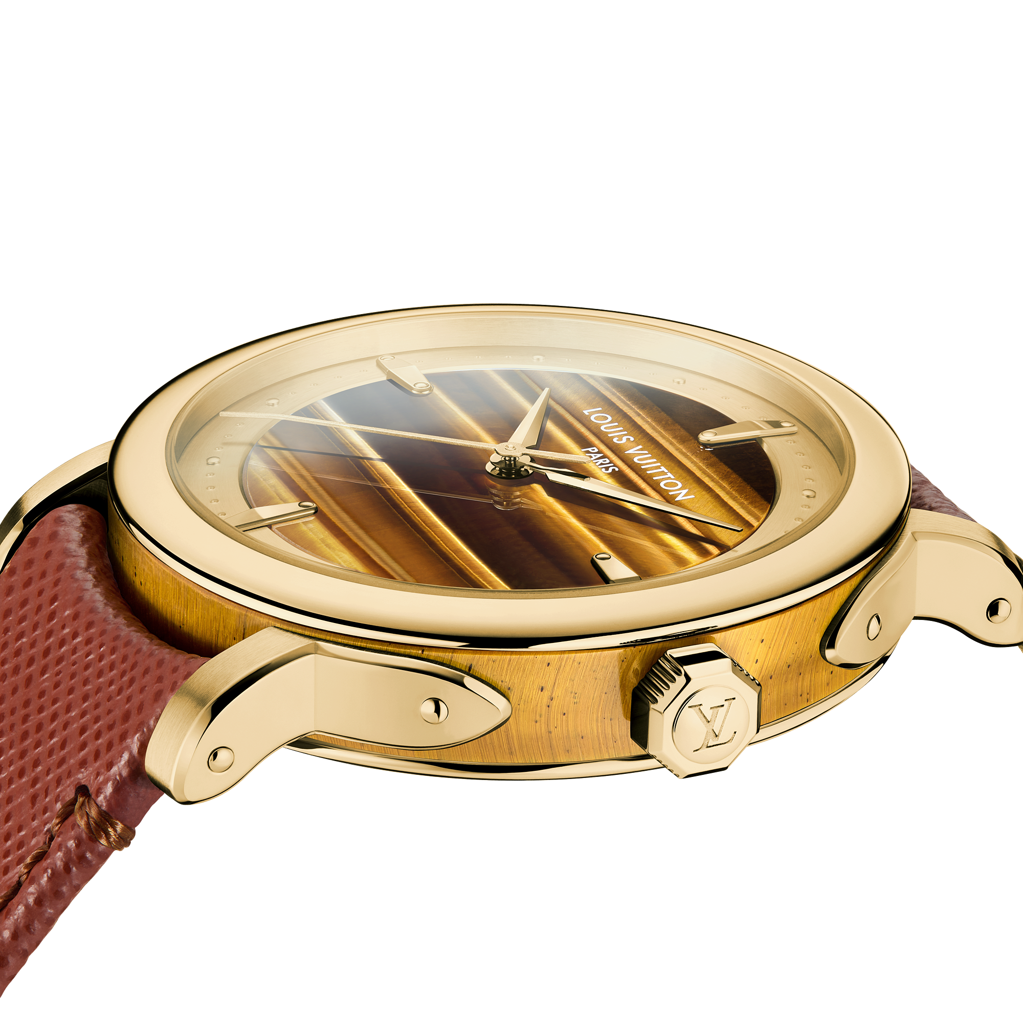 LOUIS VUITTON ESCALE 18K Gold (Yellow) Tiger Eye Automatic Watch, 40 mm - 9
