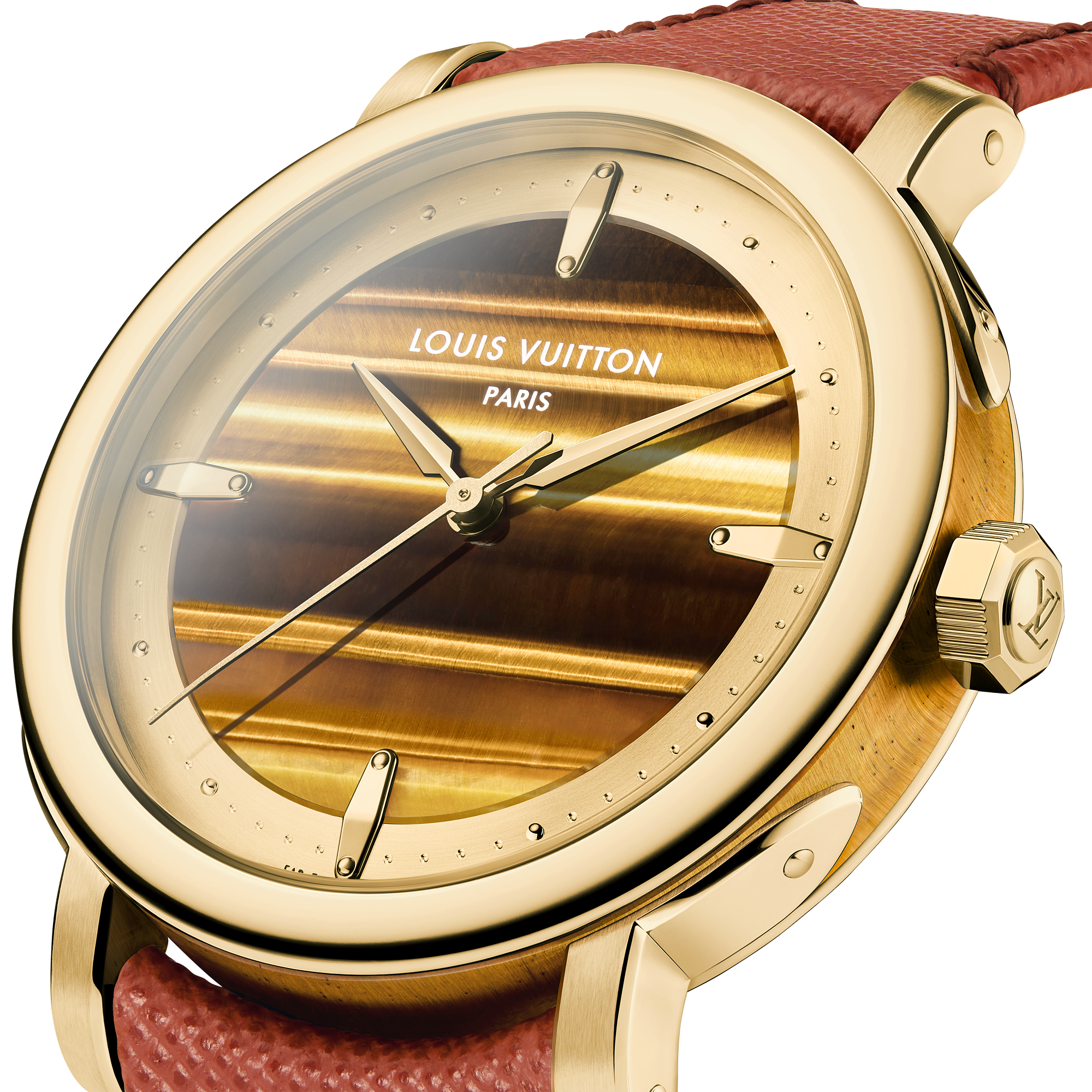 LOUIS VUITTON ESCALE 18K Gold (Yellow) Tiger Eye Automatic Watch, 40 mm - 3