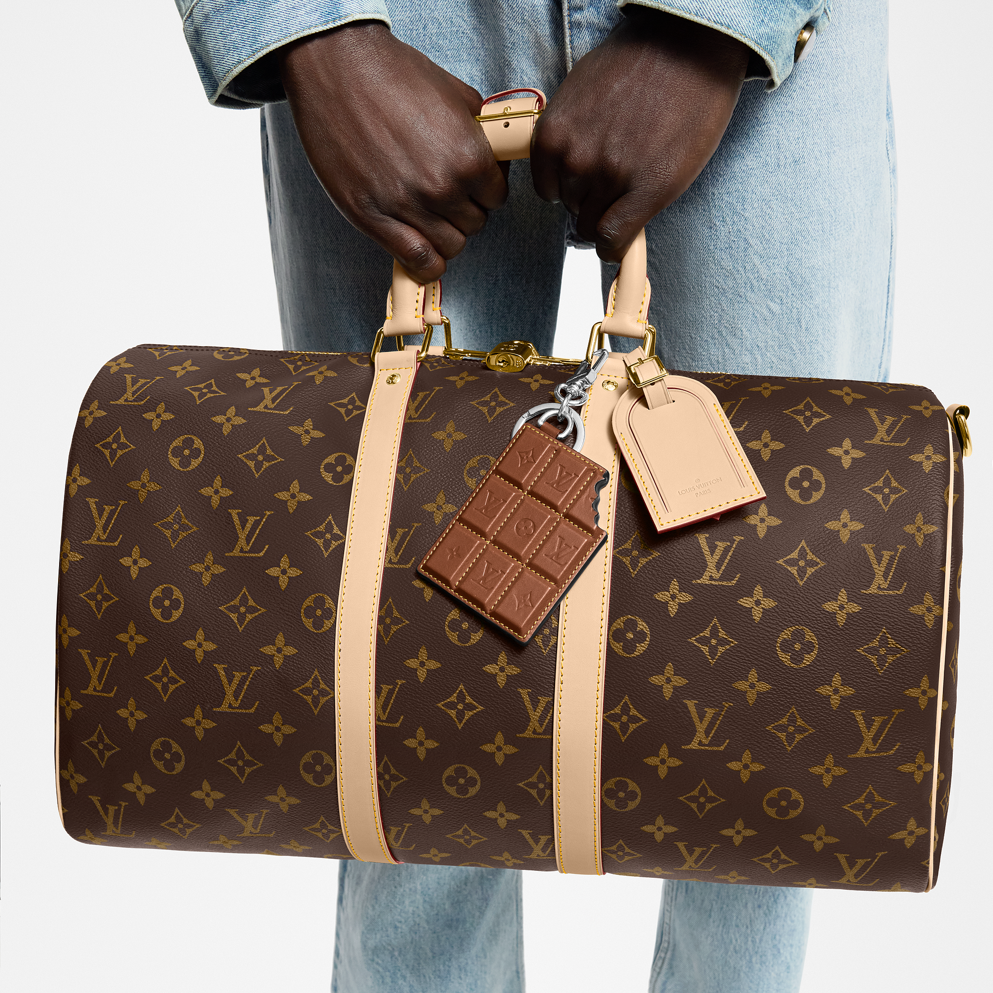 LV CHOCOLATE BAR FIGURINE Bag Charm and Keychain - 2