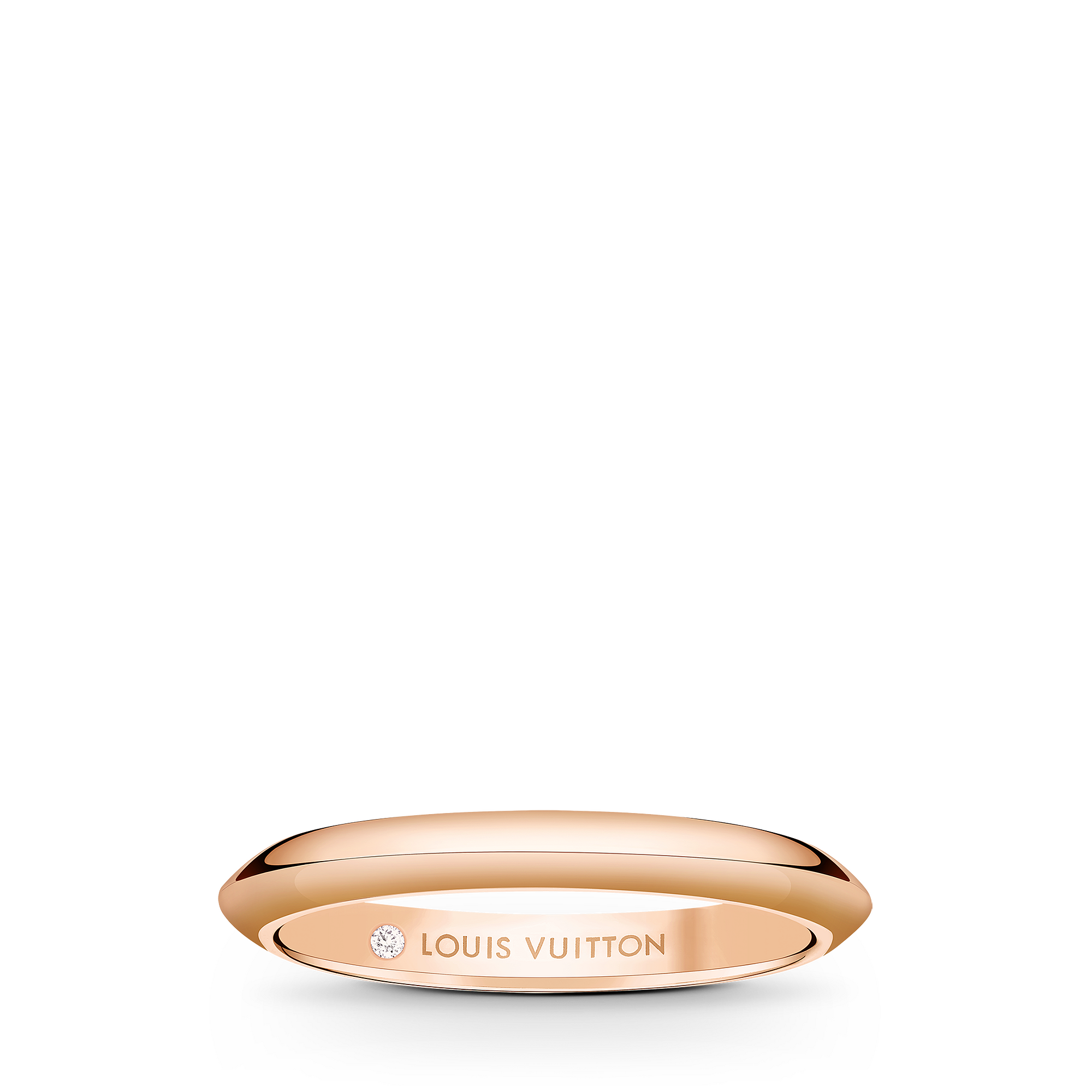 LV DIAMONDS 2.5 mm 18K gold wedding ring - 1