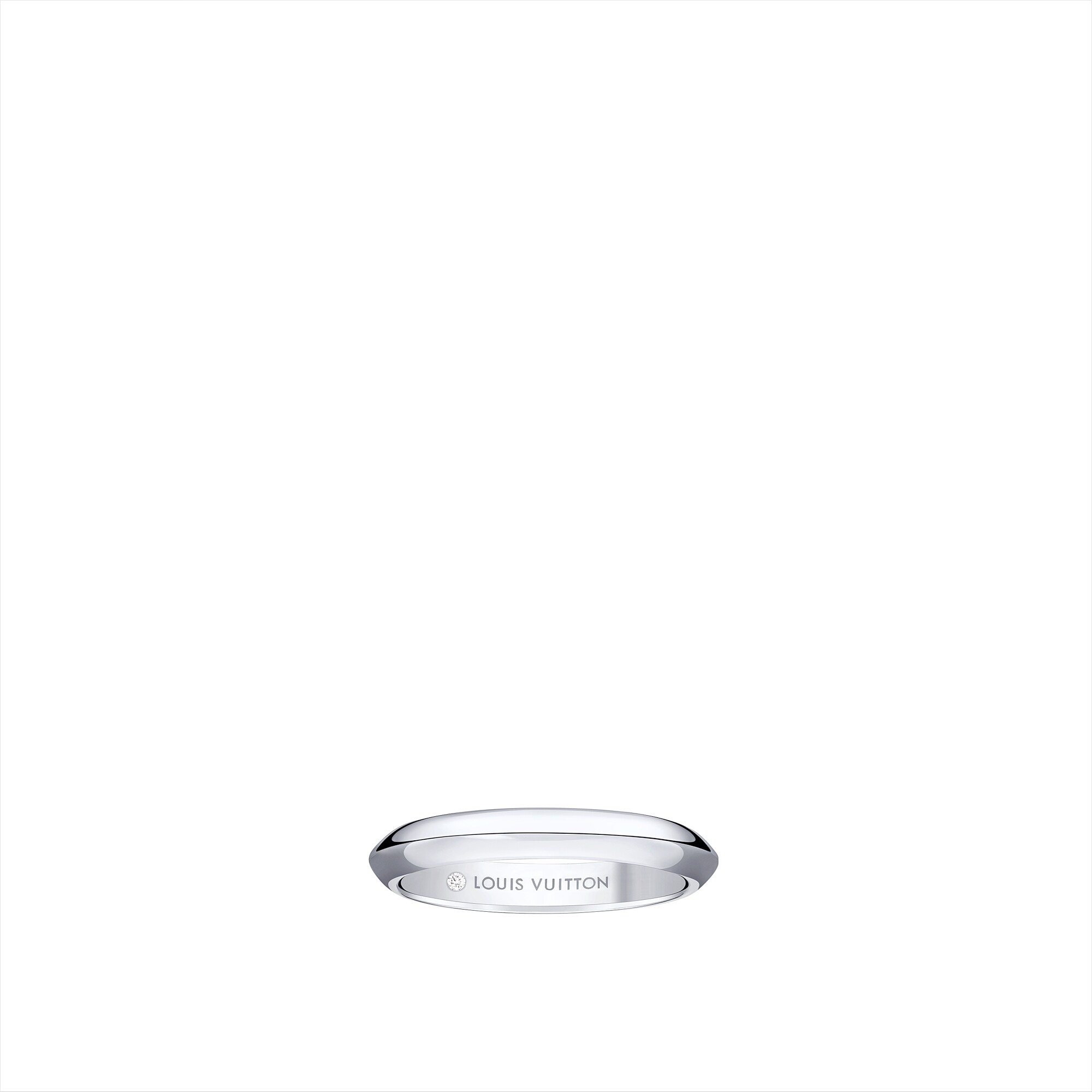 LV DIAMONDS 3 mm Platinum Wedding Ring - 1