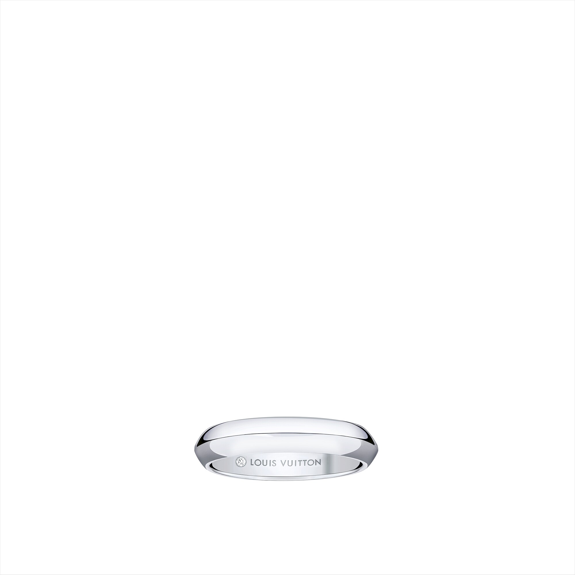 LV DIAMONDS 4mm Platinum Wedding Ring - 1