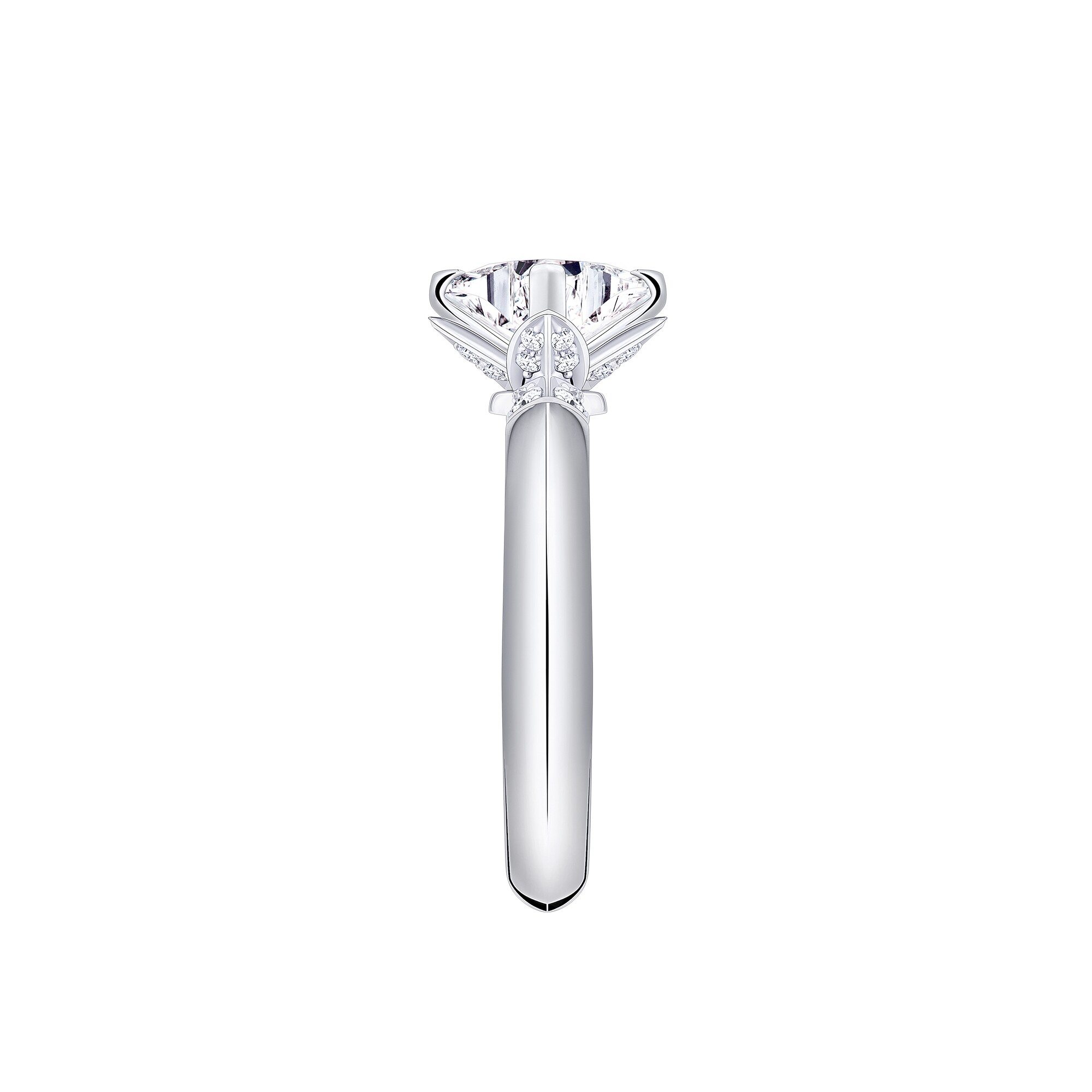 LV DIAMONDS SOLITAIRE LV DIAMONDS SOLITAIRE Pt950 Star Cut Diamond Ring - 4