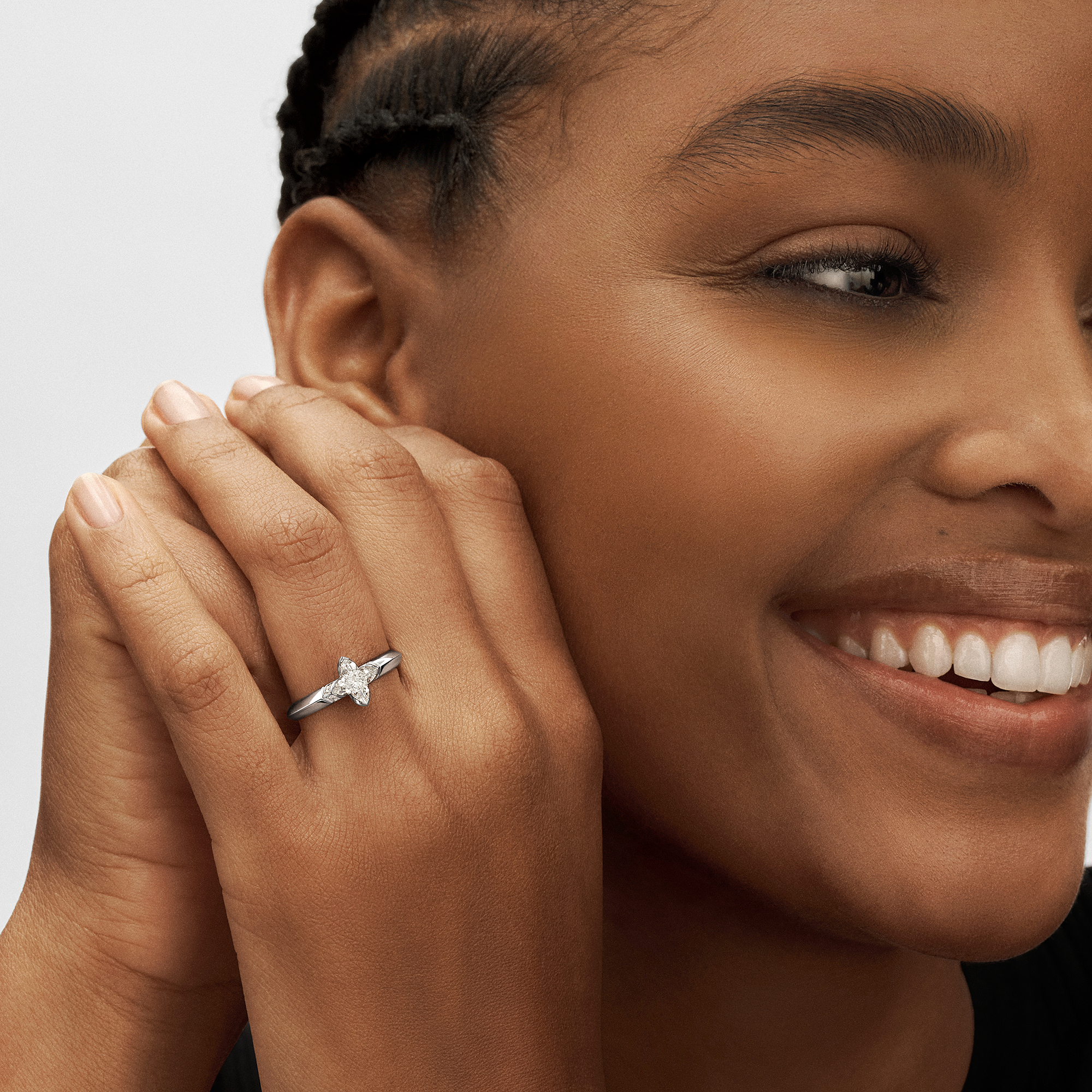 LV DIAMONDS SOLITAIRE LV DIAMONDS SOLITAIRE Pt950 Star Cut Diamond Ring - 3