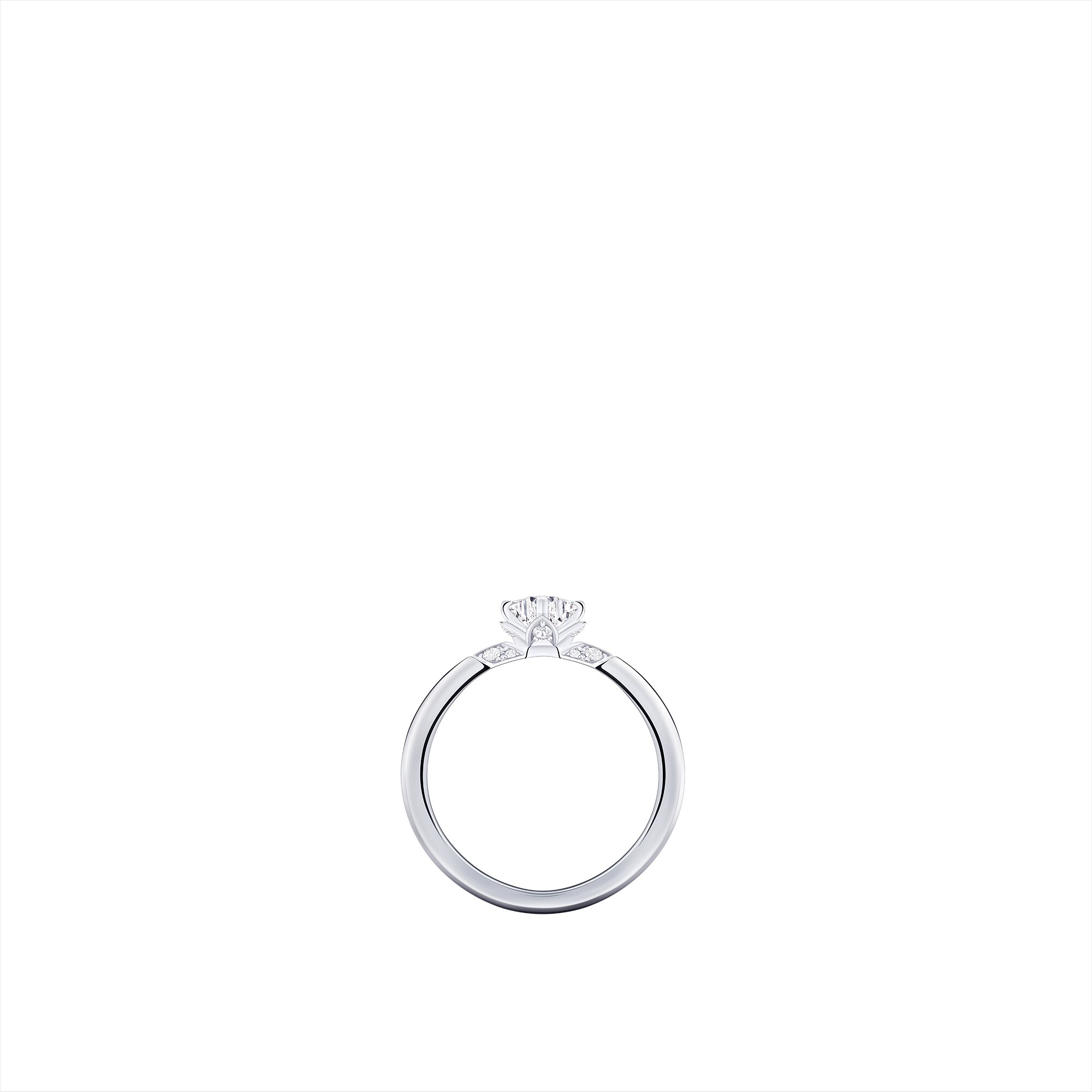 LV Diamonds Solitaire LV Monogram Star Cut Diamond Ring - 5