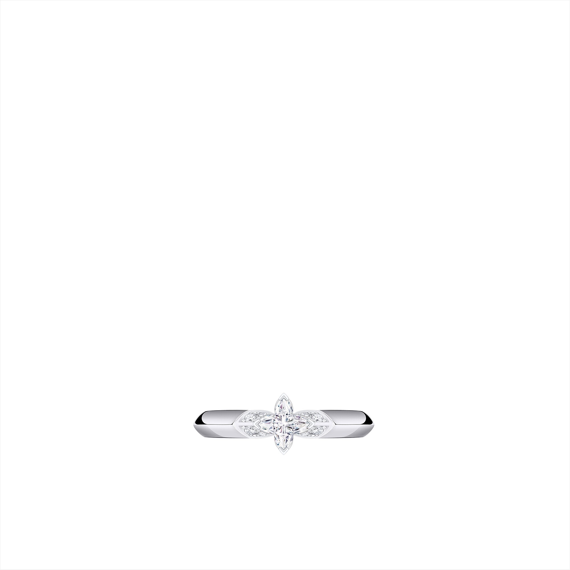 LV Diamonds Solitaire LV Monogram Star Cut Diamond Ring - 1