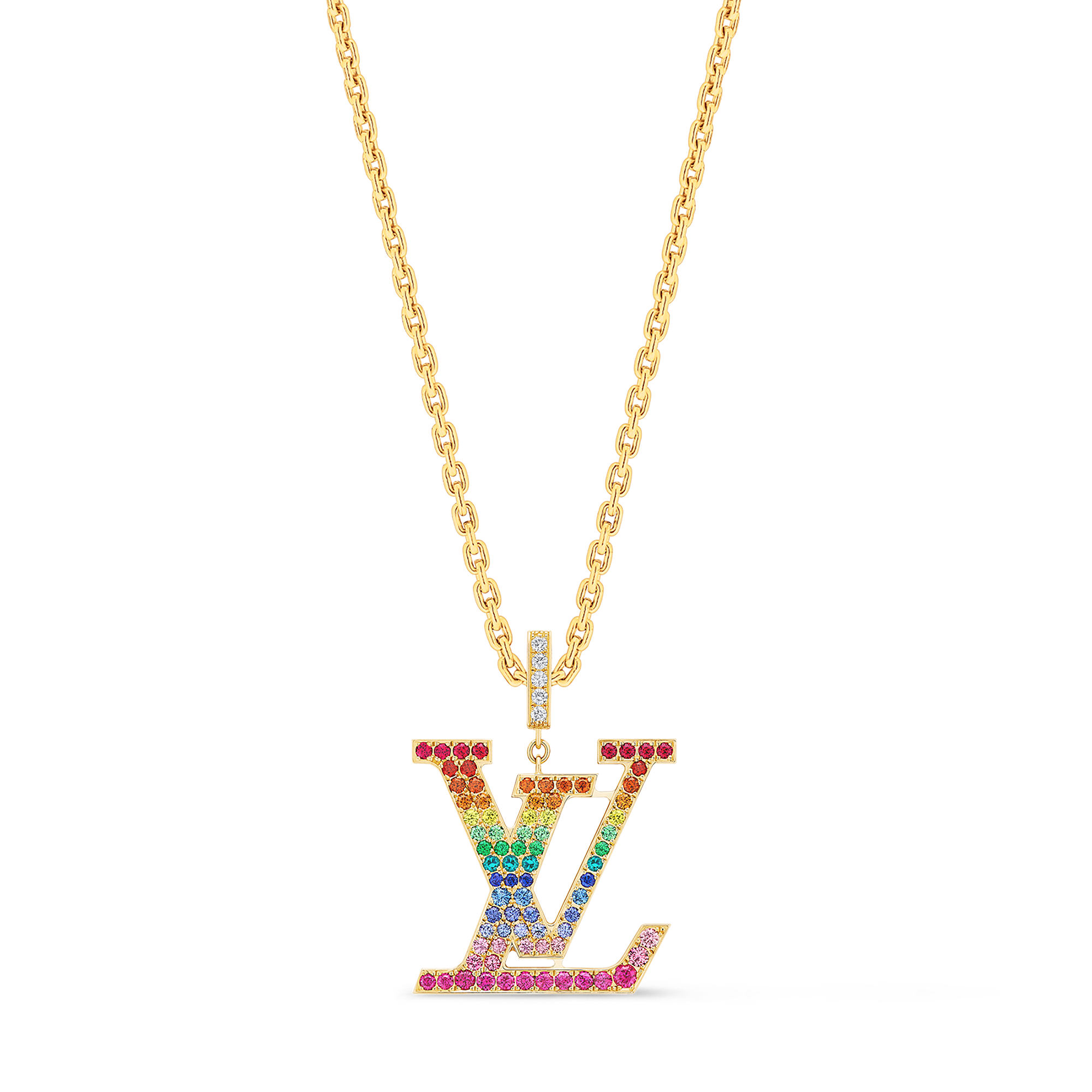LV IDYLLE BLOSSOM LARGE 18K gold gemstone necklace - 1