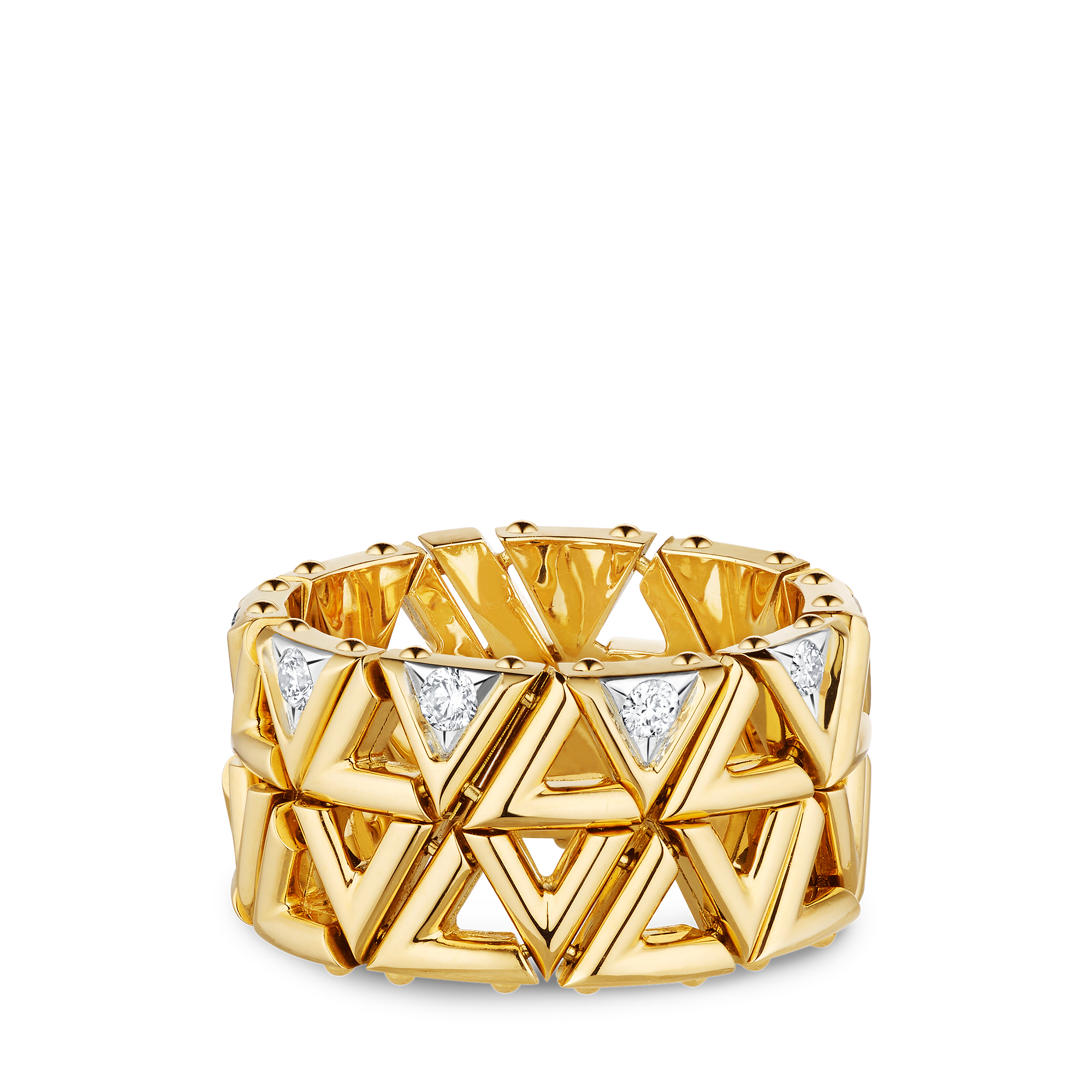LV VOLT 18K gold diamond ring - 3