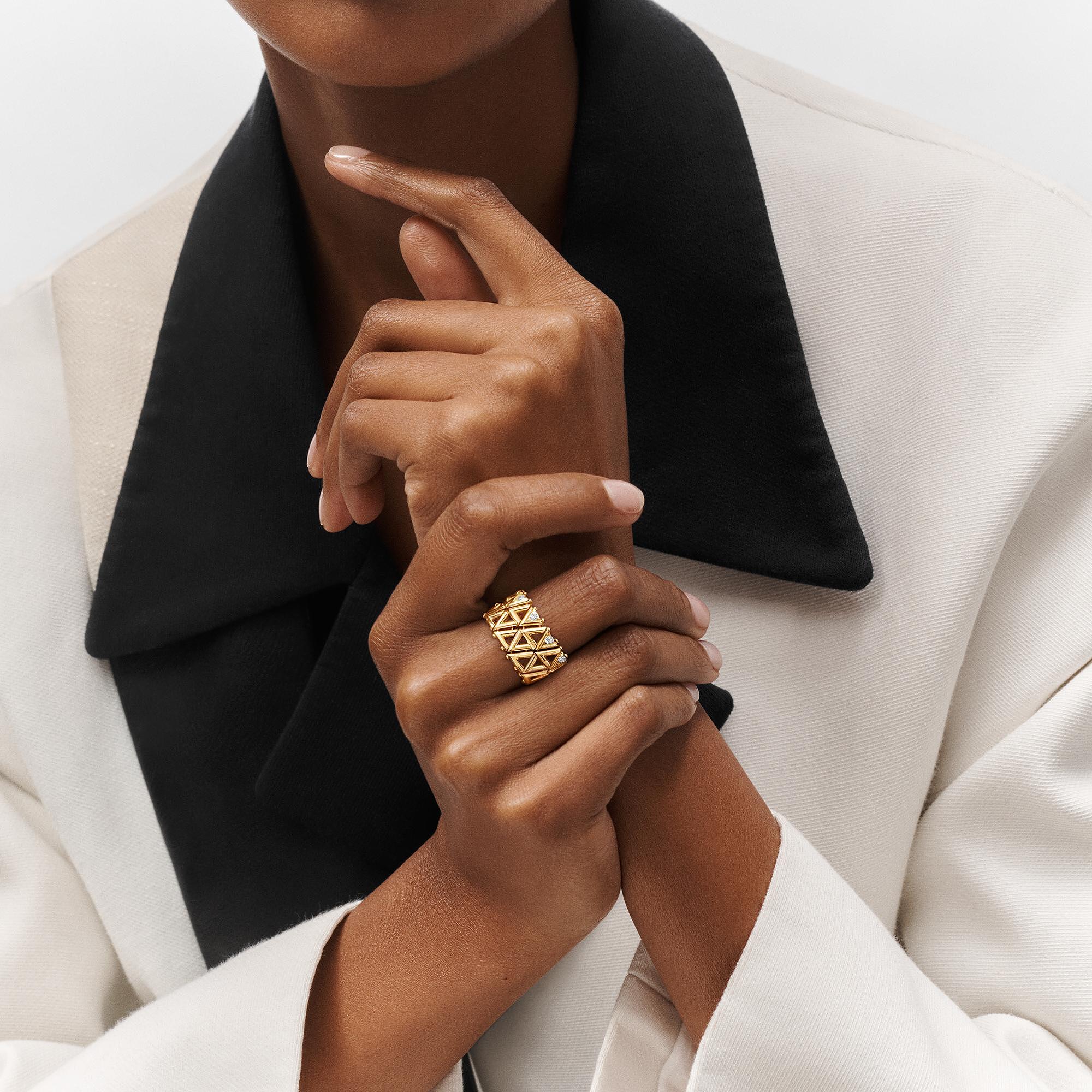 LV VOLT 18K gold diamond ring - 2