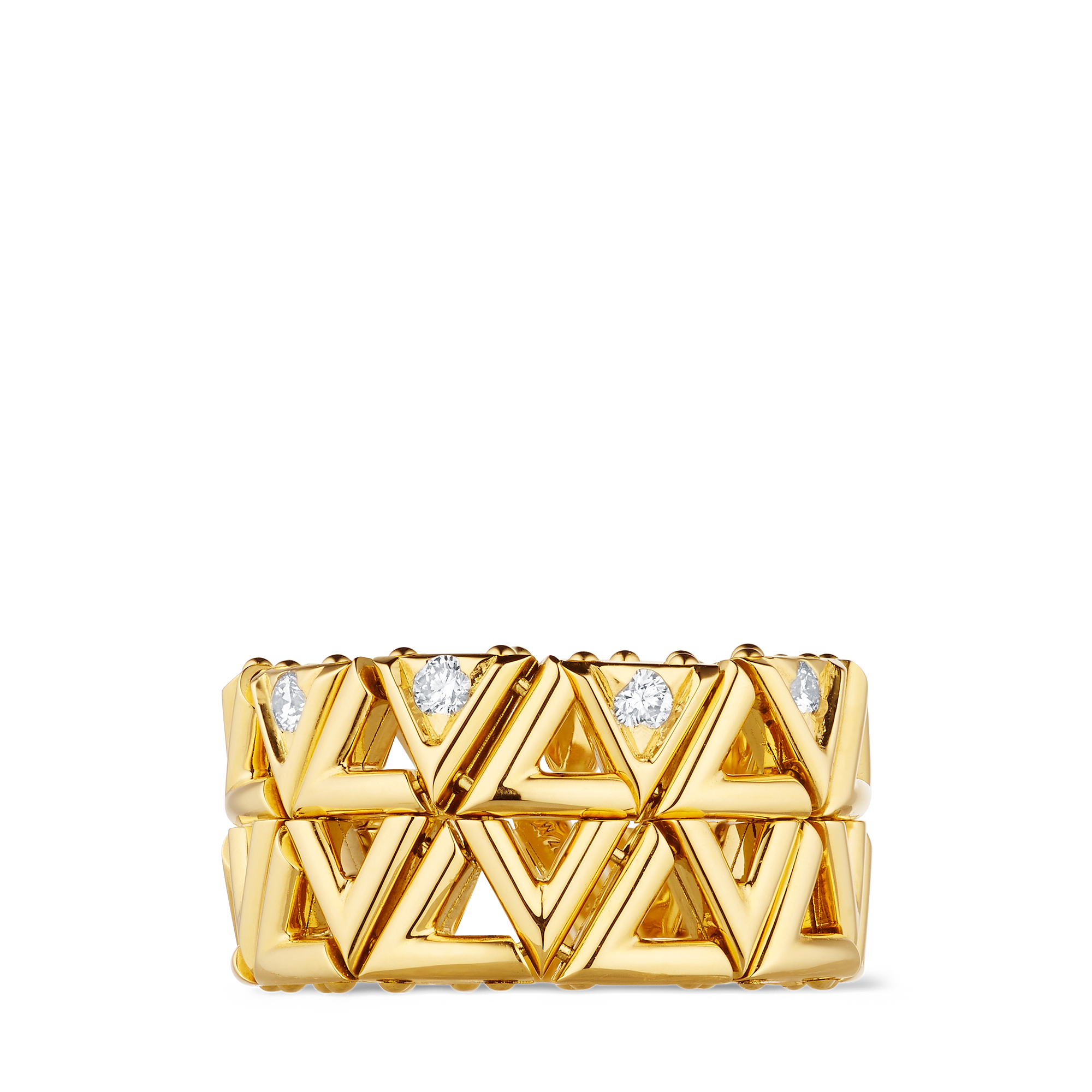LV VOLT 18K gold diamond ring - 1