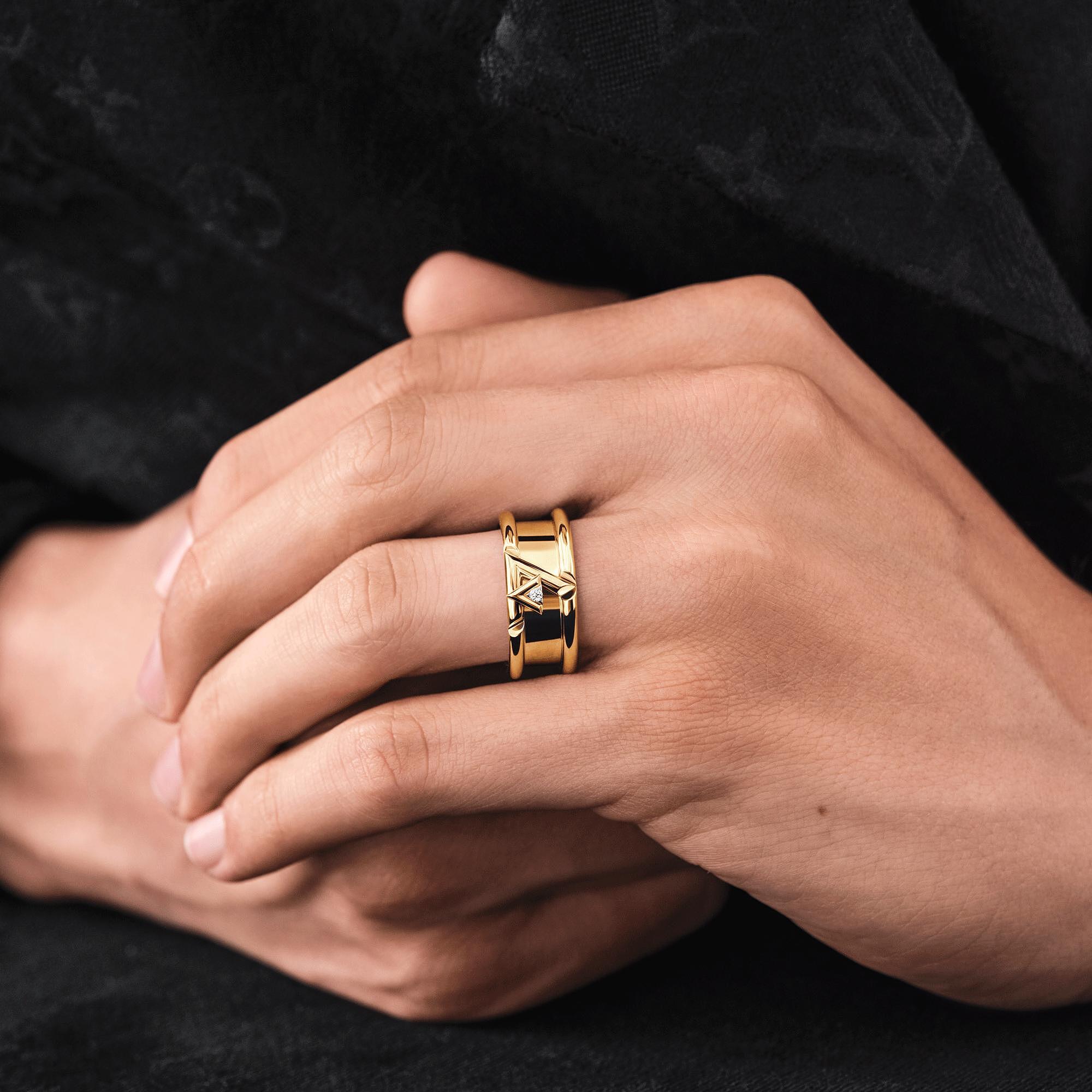 LV VOLT 18K gold diamond ring - 3