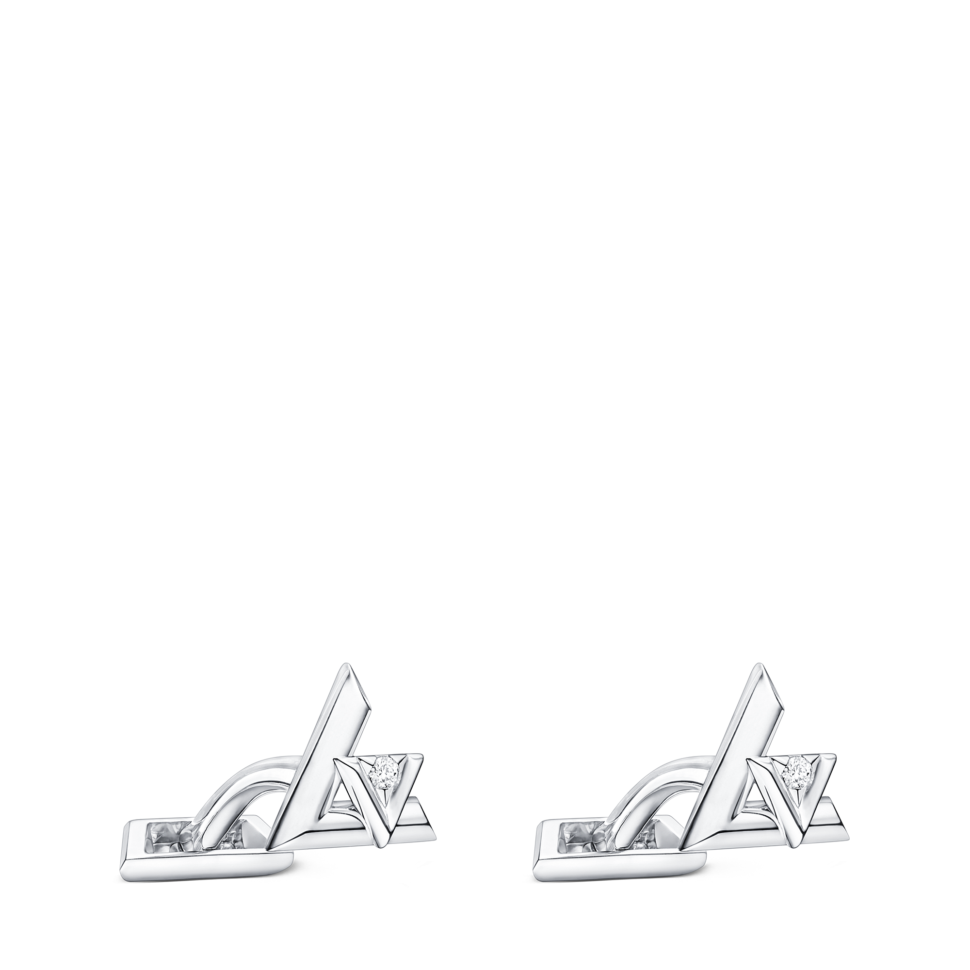 LV VOLT 18K gold diamond cufflinks - 1