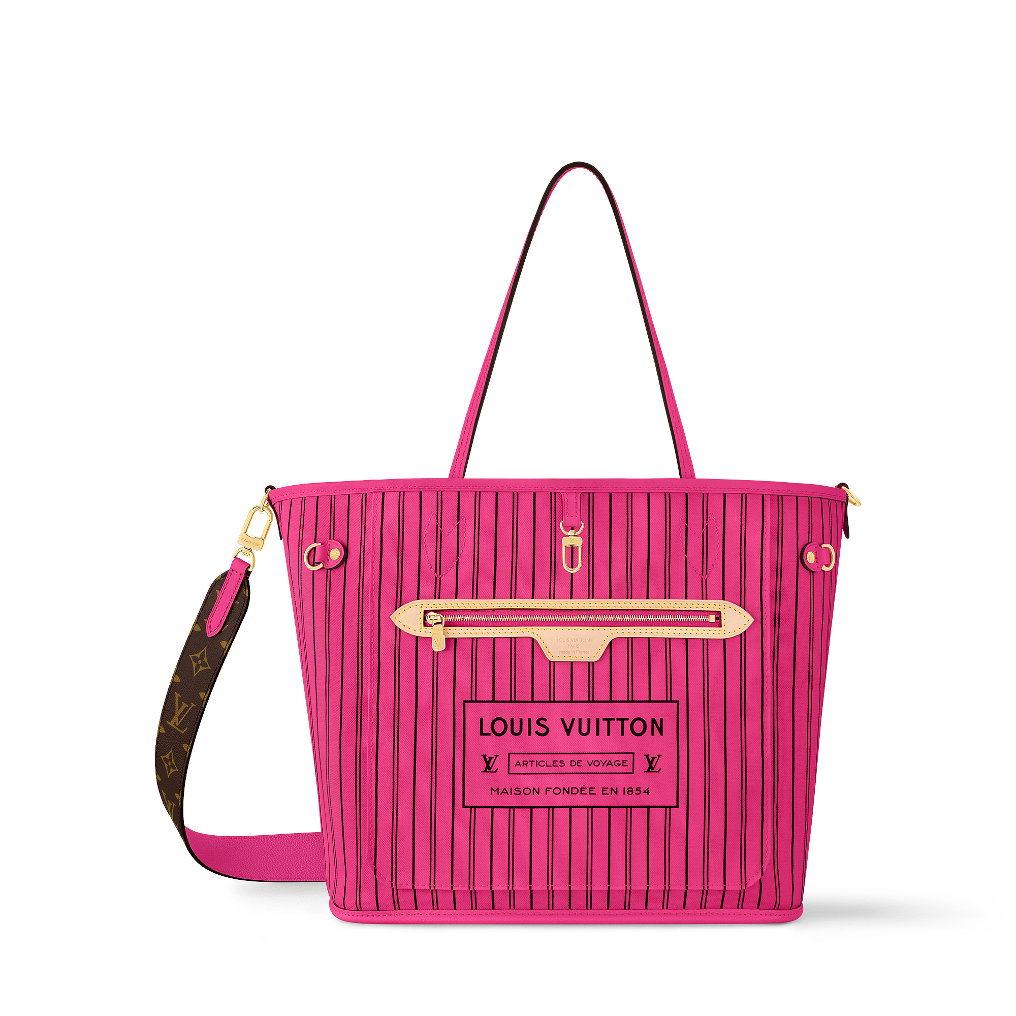 Edges -- NEVERFULL BANDOULIÈRE INSIDE OUT medium handbag