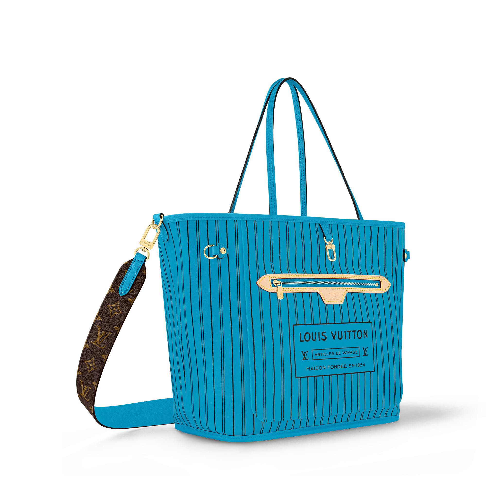 Leather -- NEVERFULL BANDOULIÈRE INSIDE OUT medium handbag