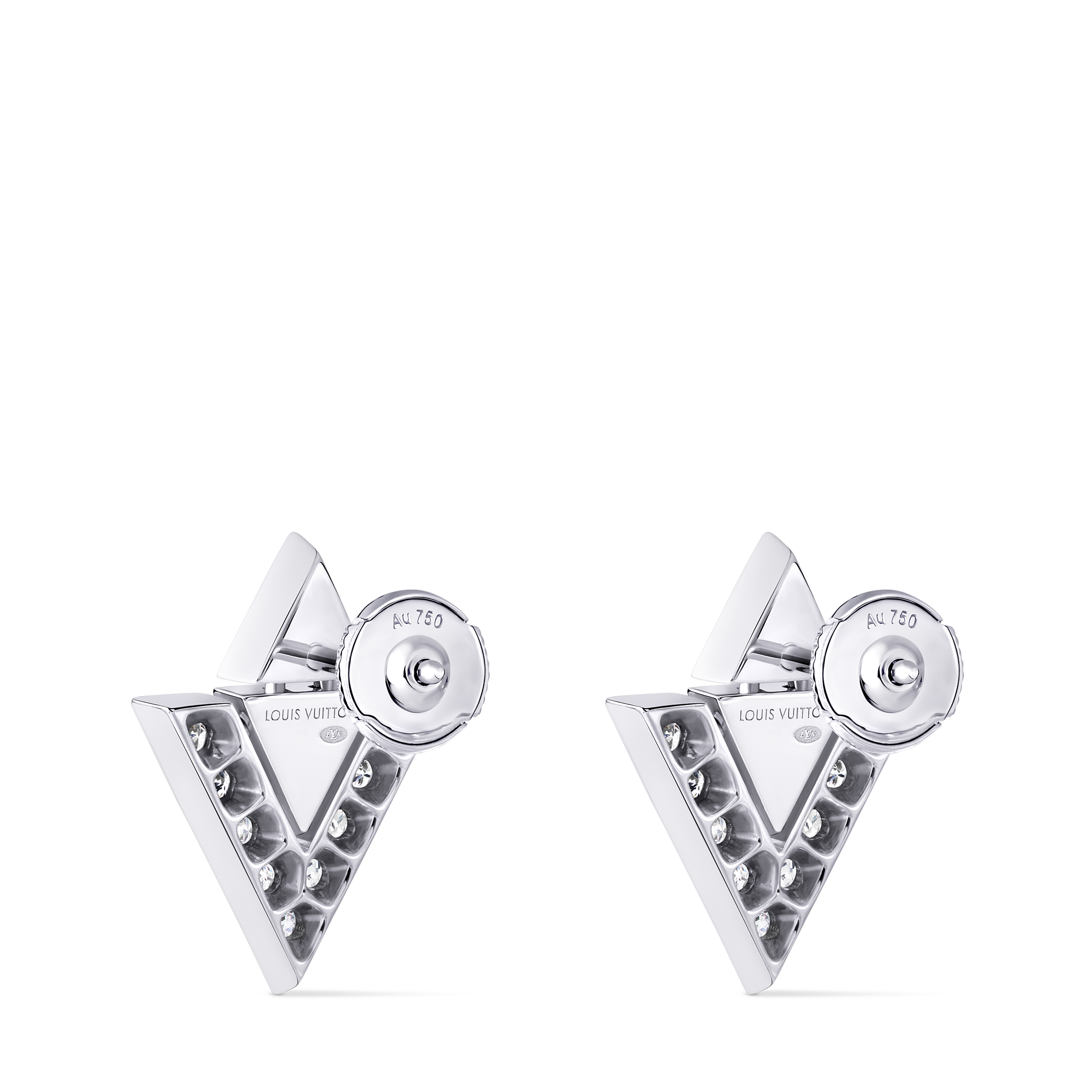 PURE V 18K Gold Diamond Earrings - 4