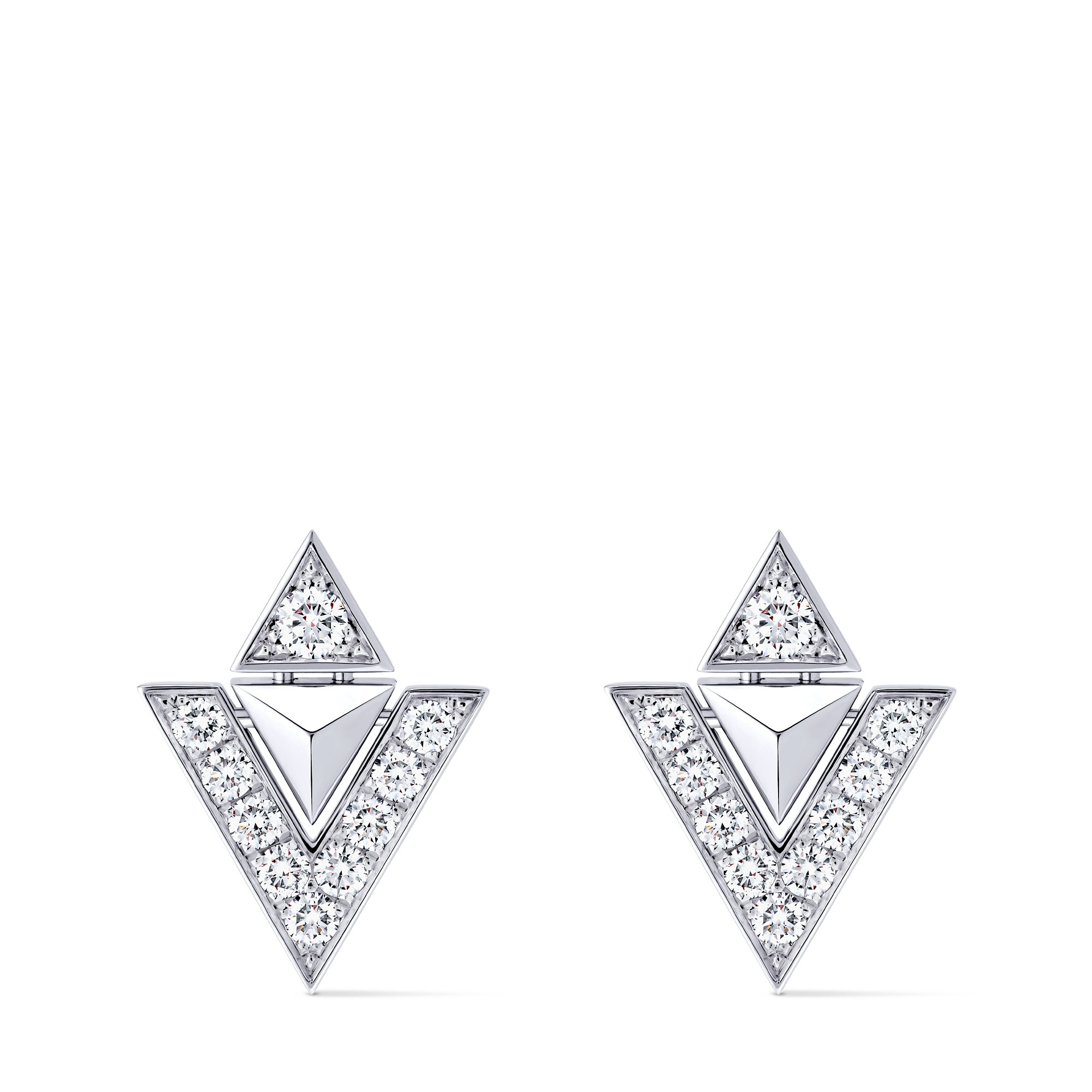 PURE V 18K Gold Diamond Earrings - 1