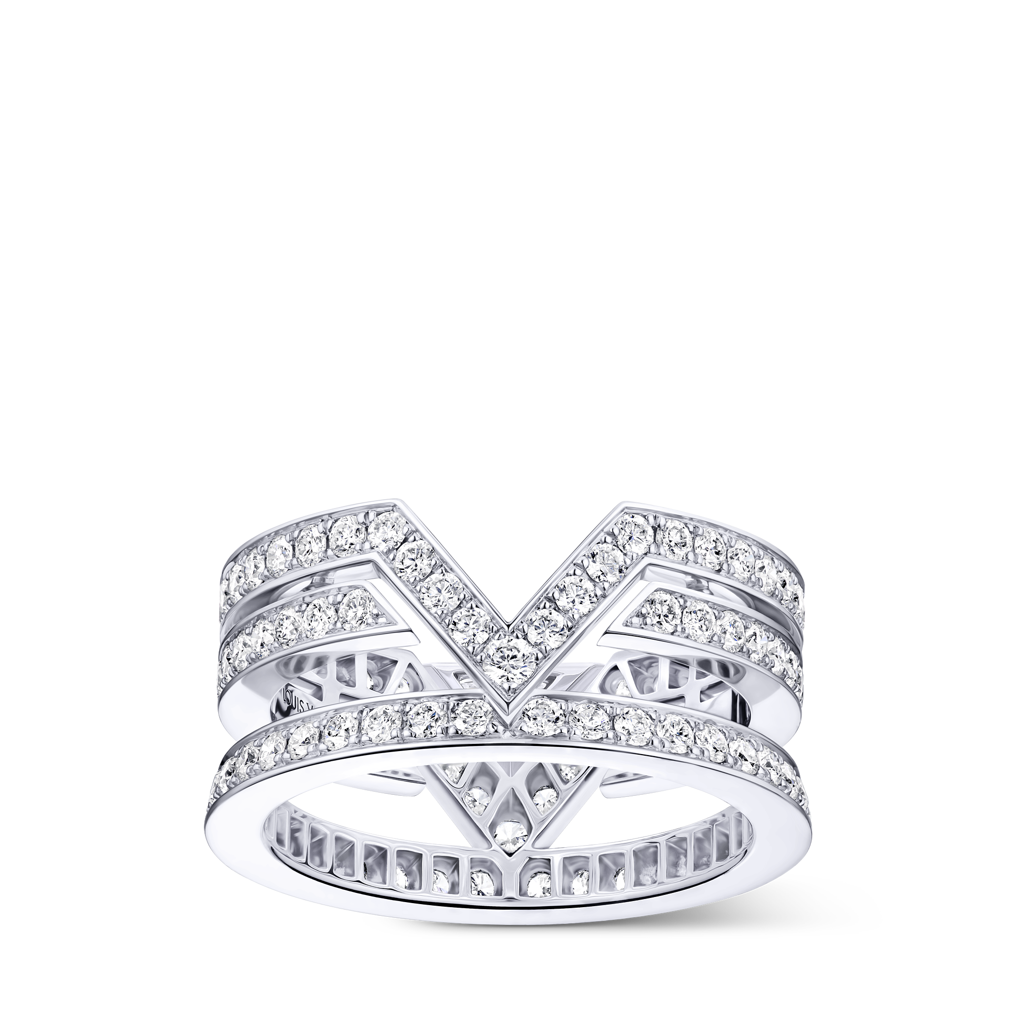 PURE V 18K gold (white) diamond ring - 3