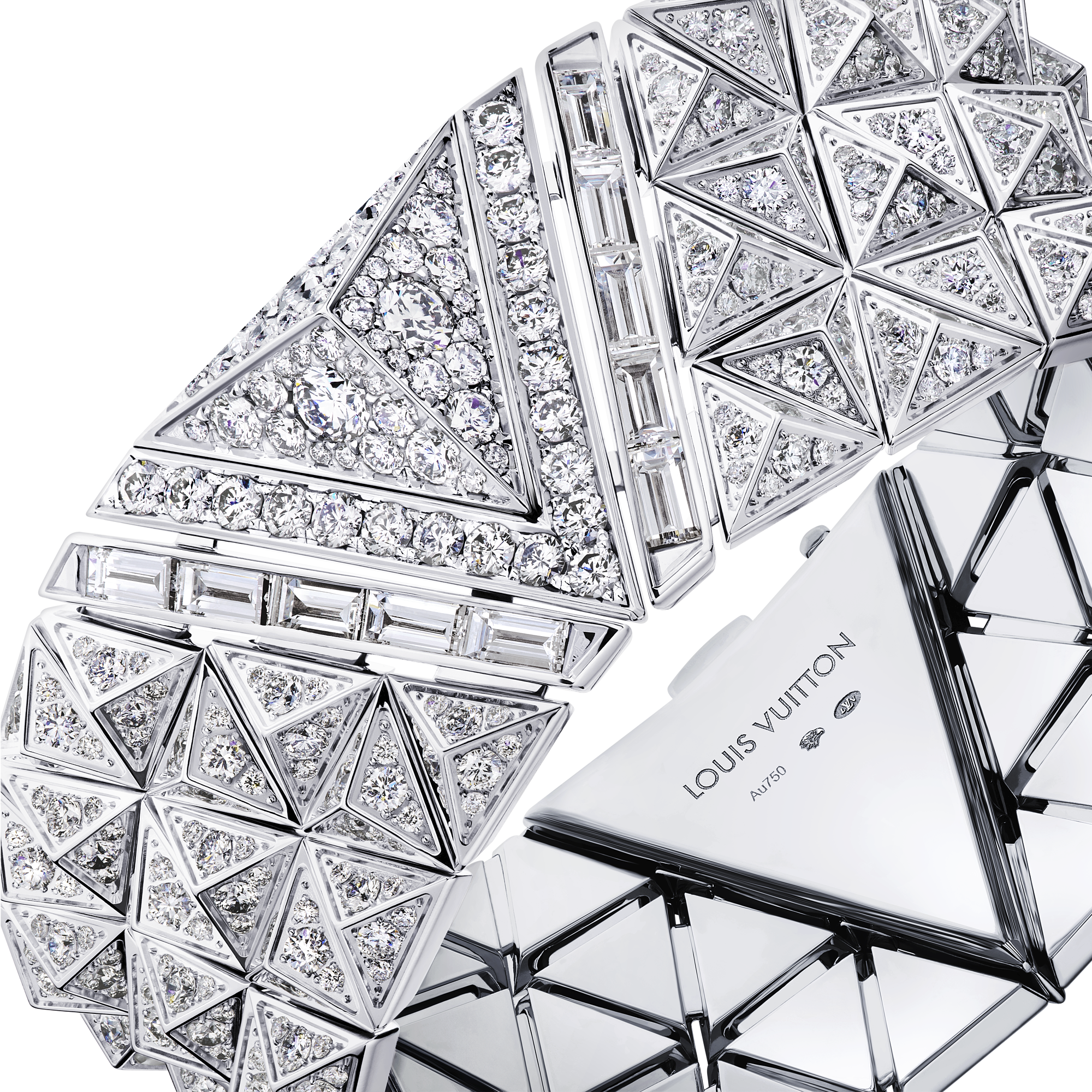 PURE V THREE-ROW 18K gold (white) diamond bracelet - 3