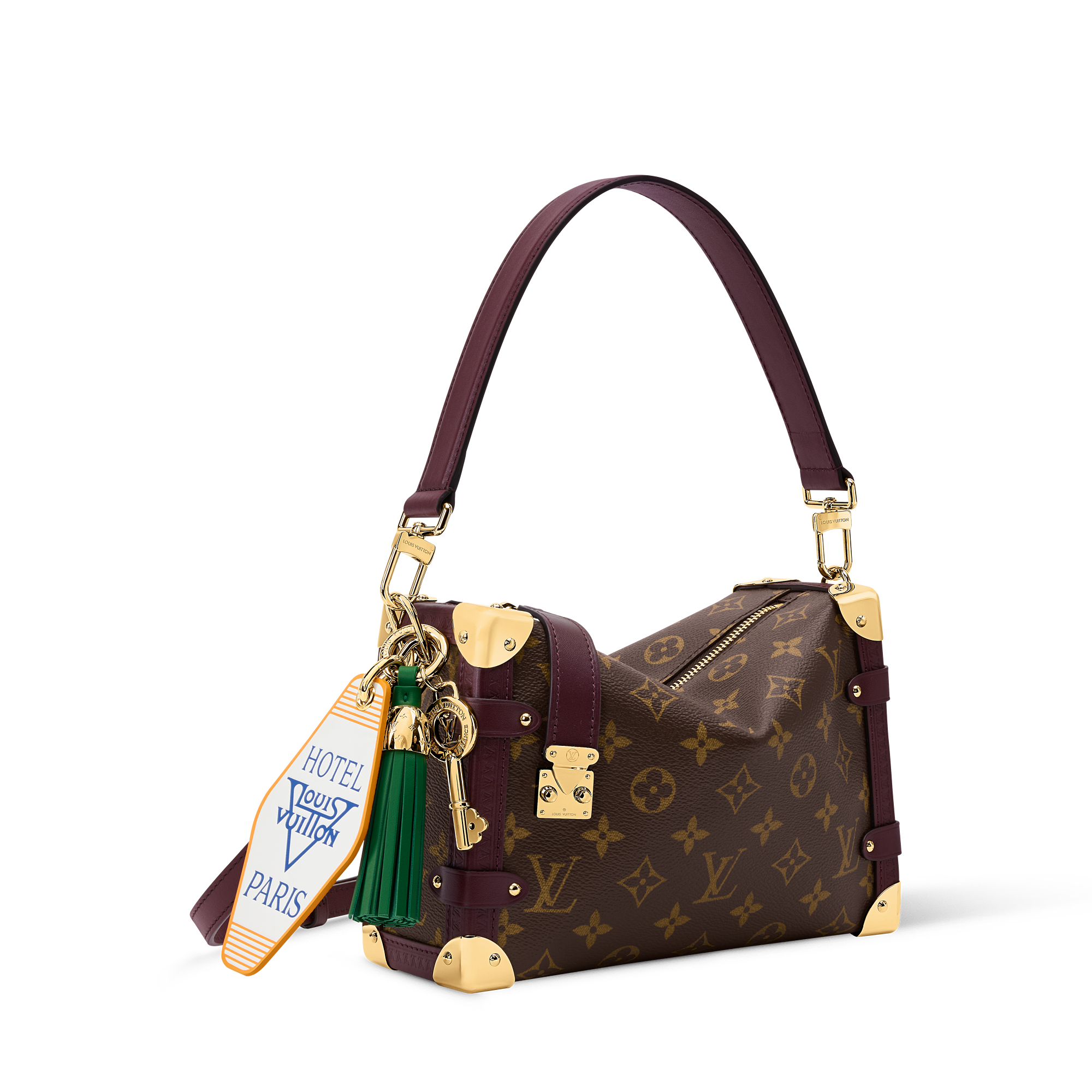 Leather -- SIDE TRUNK medium handbag