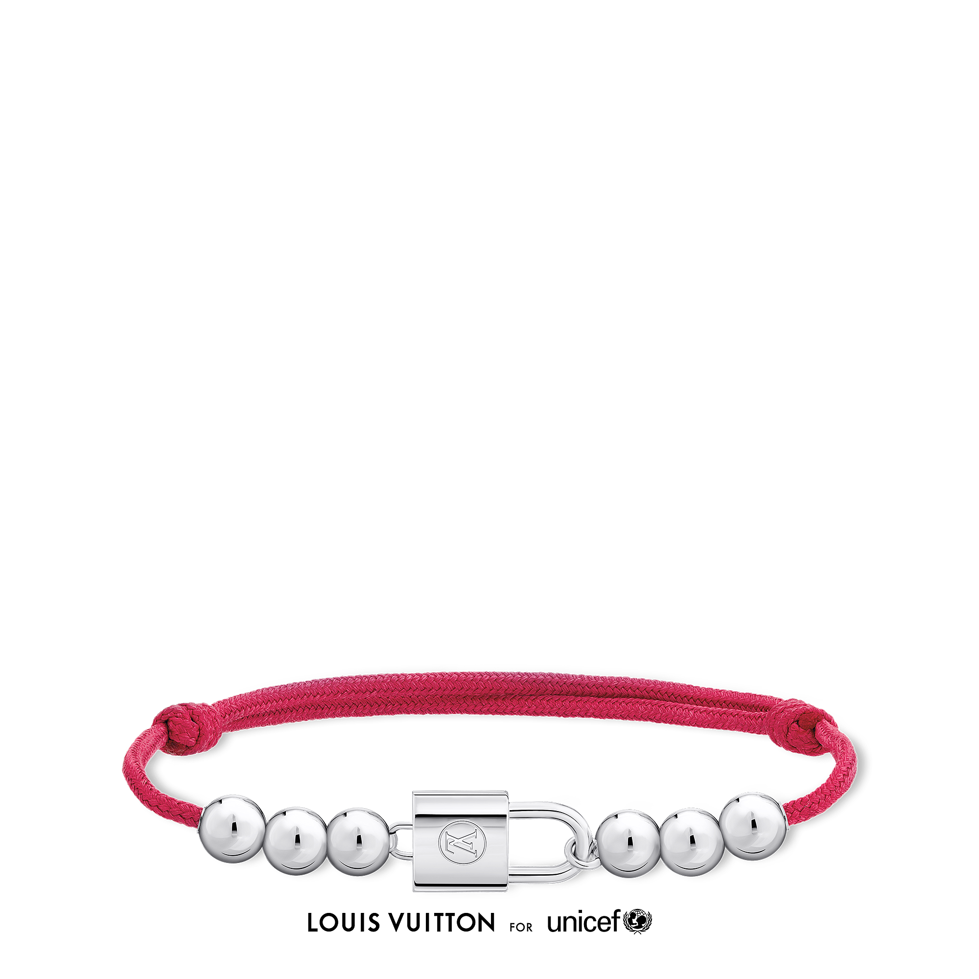 SILVER LOCKIT 925 Silver Bead Polyester Bracelet - 1