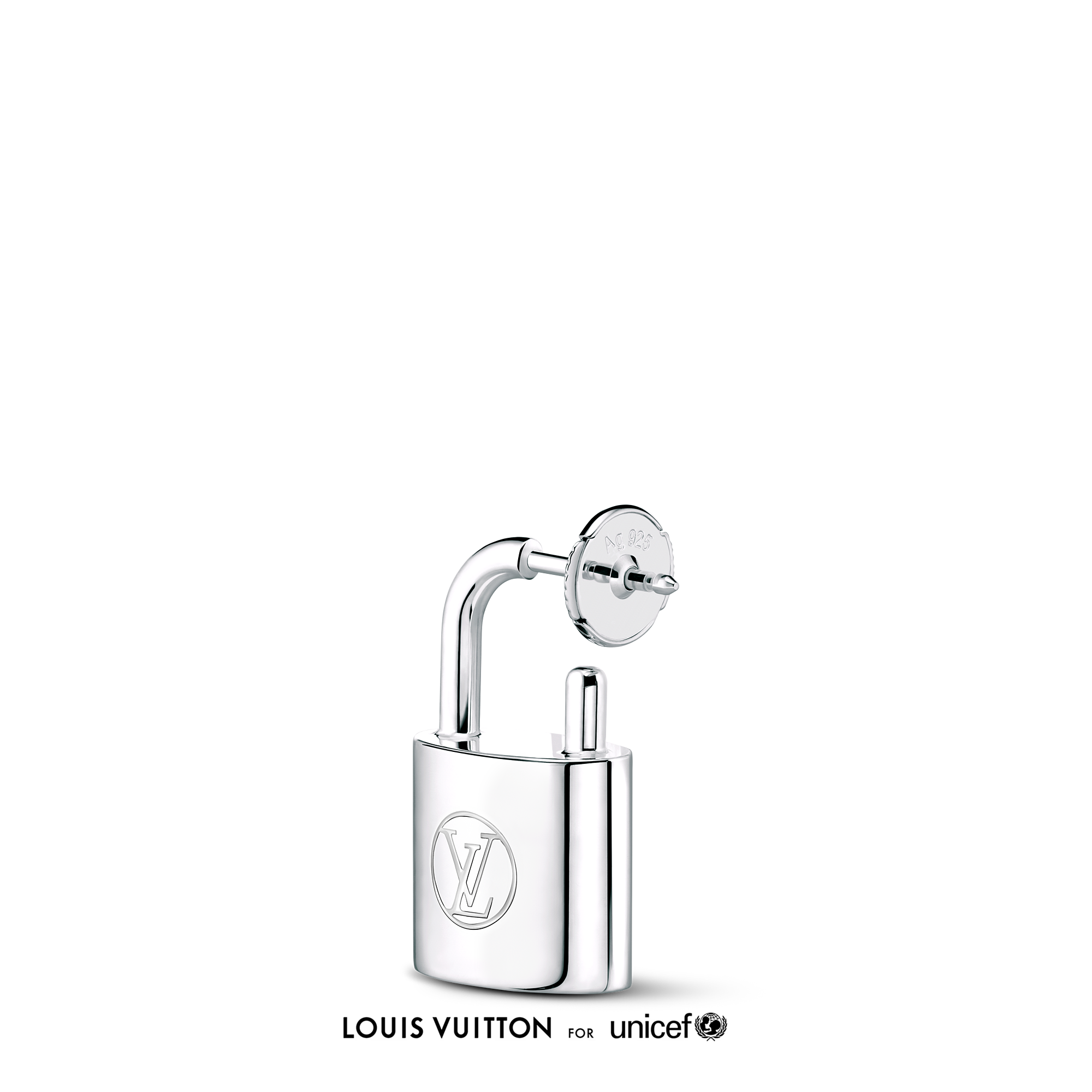 SILVER LOCKIT 925 Silver Earring - Single - 4