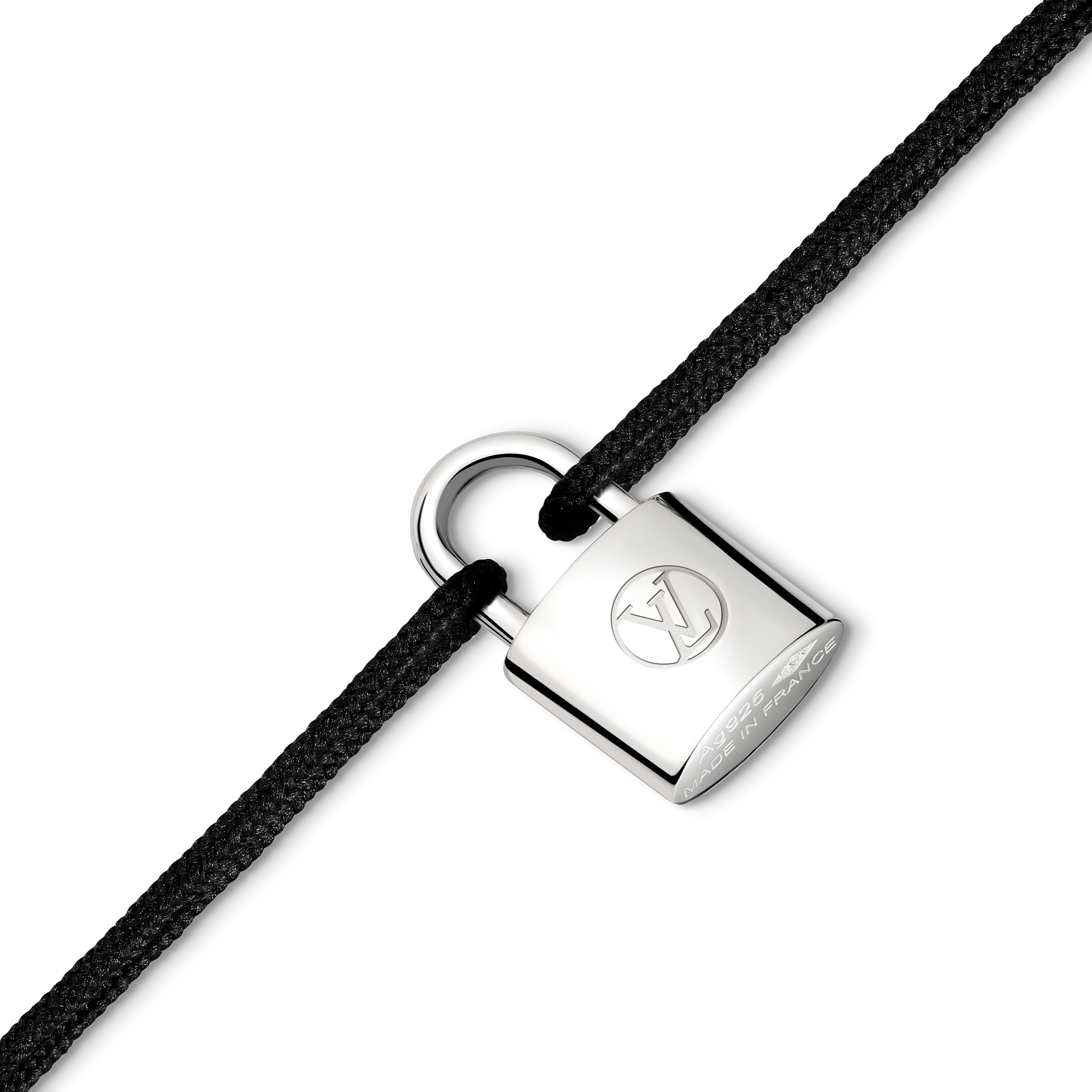 SILVER LOCKIT 925 silver polyester fiber bracelet - 3
