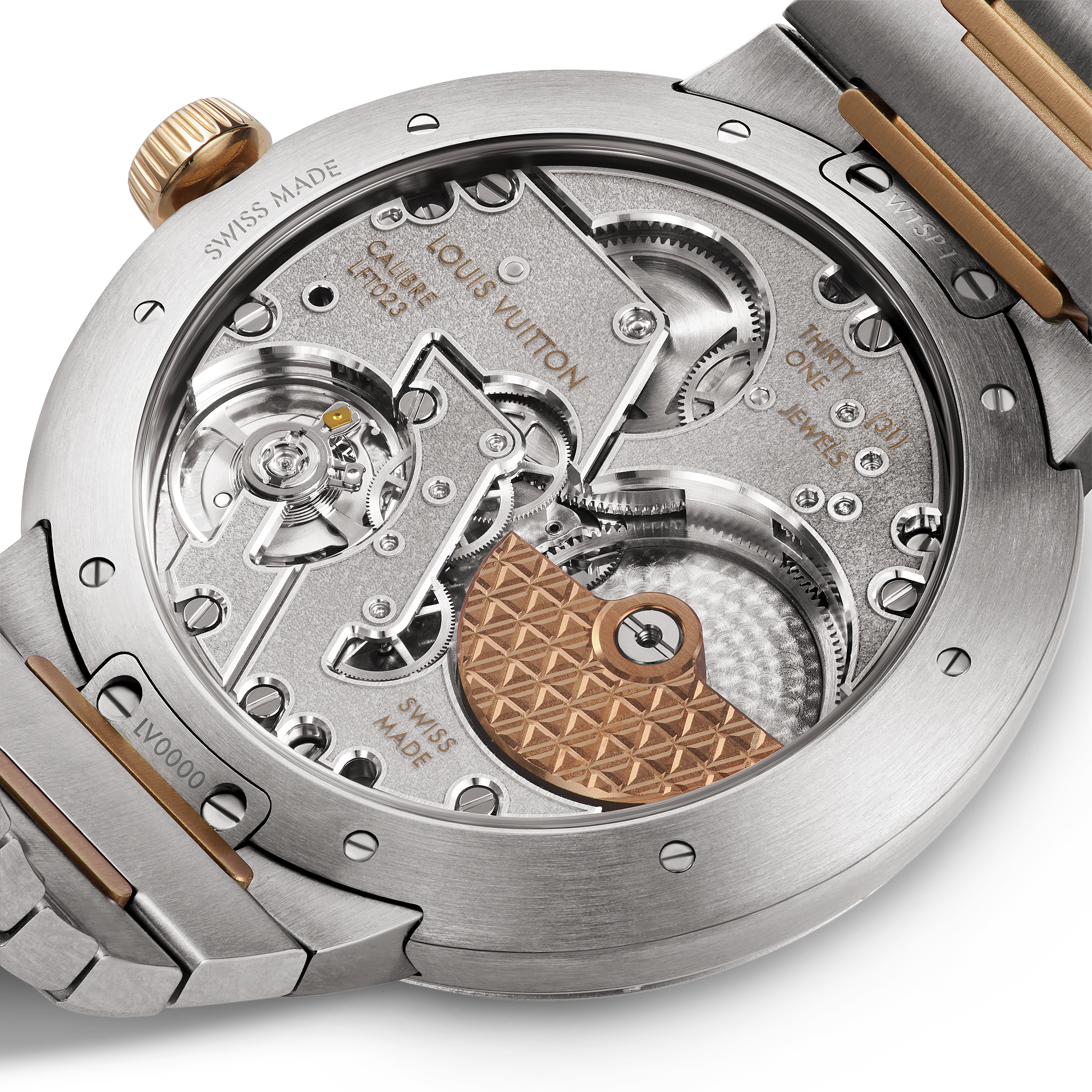 TAMBOUR Stainless Steel 18K Gold (Rose Gold) Automatic Watch, 40mm - 6